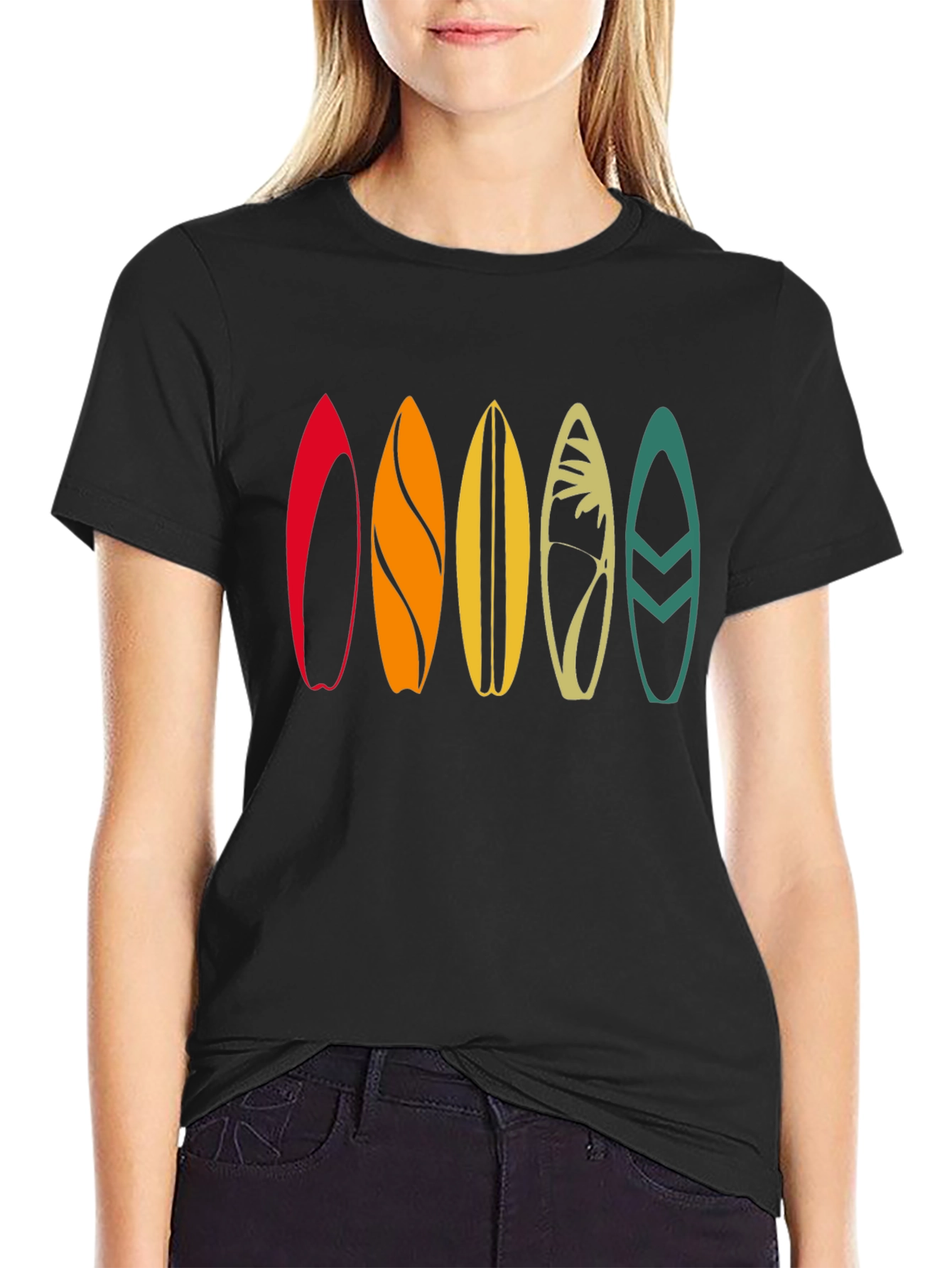 Retro Surfboard Graphic T-Shirt