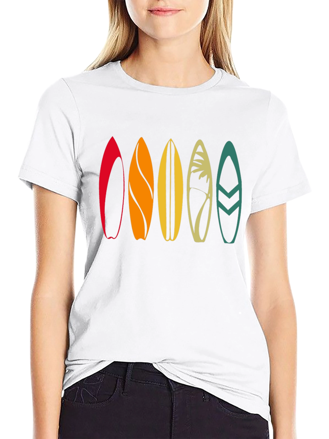 Retro Surfboard Graphic T-Shirt