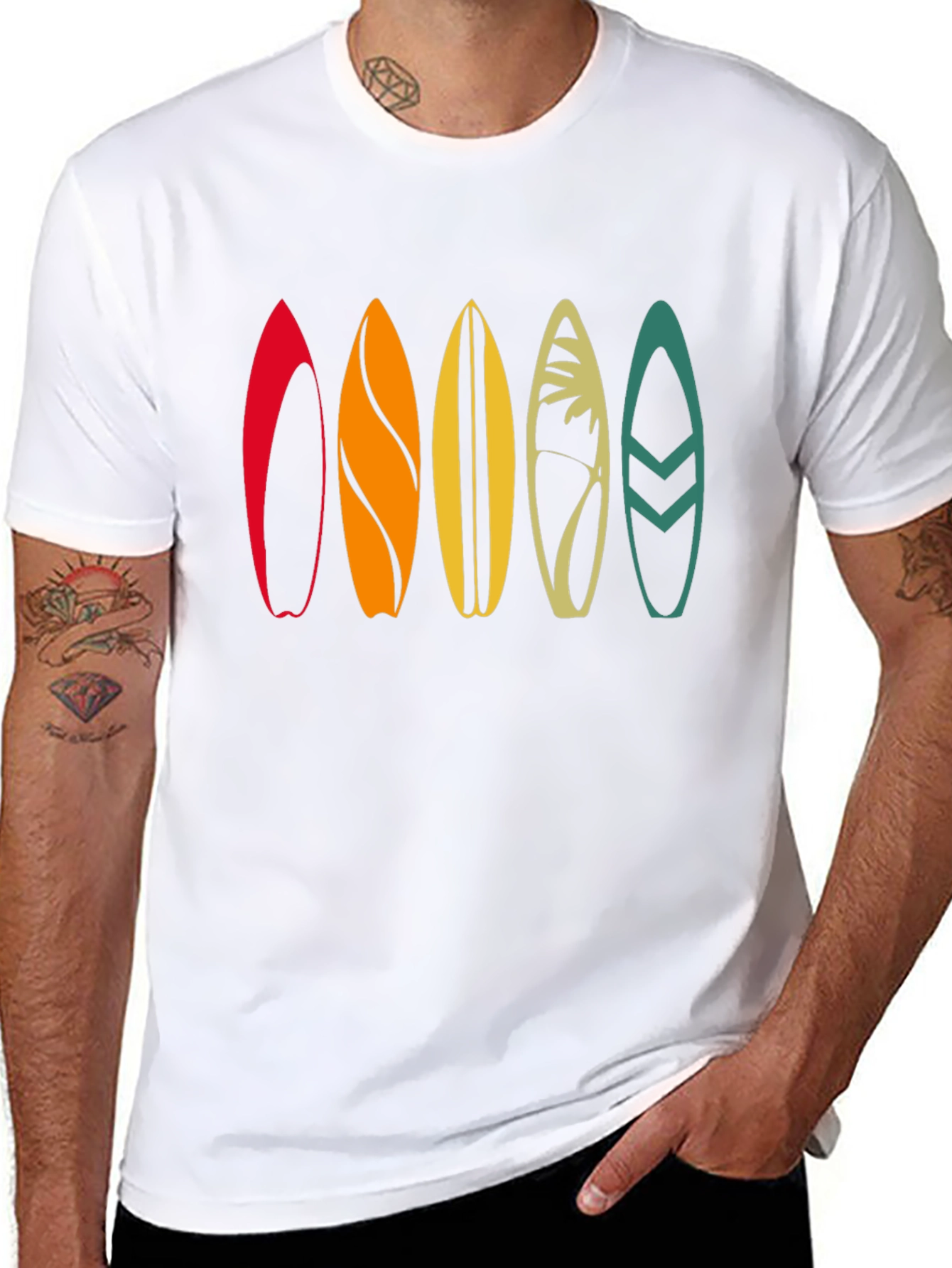 Retro Surfboard Graphic T-Shirt