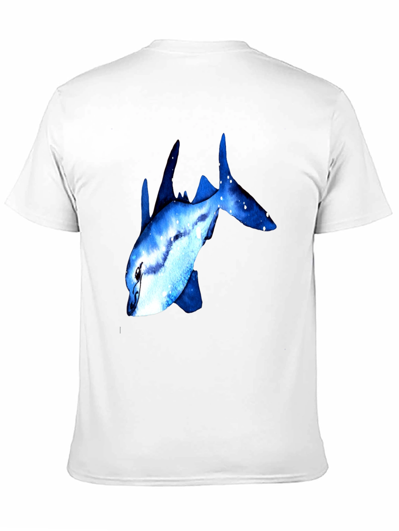 Blue Galaxy Fish Graphic T-Shirt