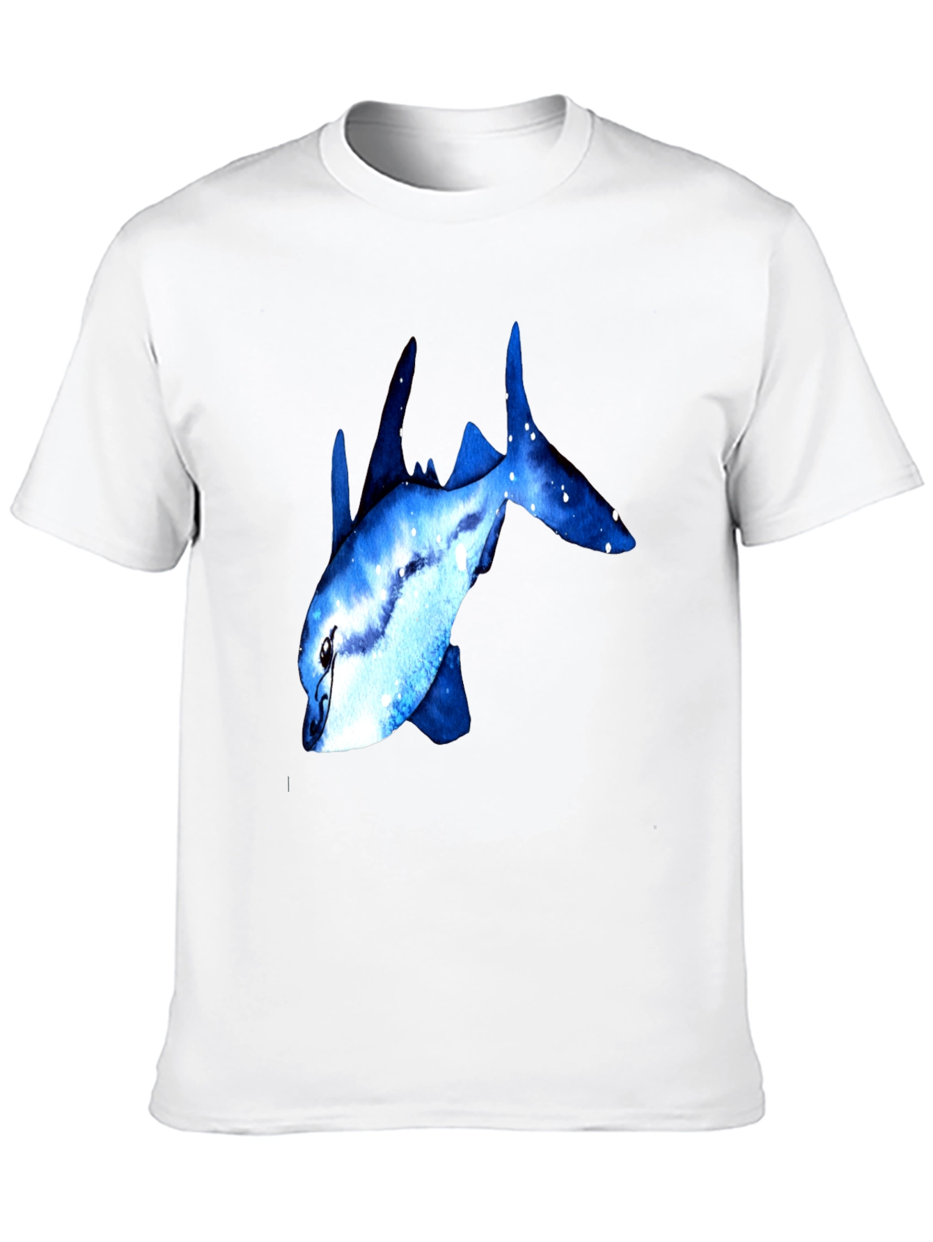 Blue Galaxy Fish Graphic T-Shirt