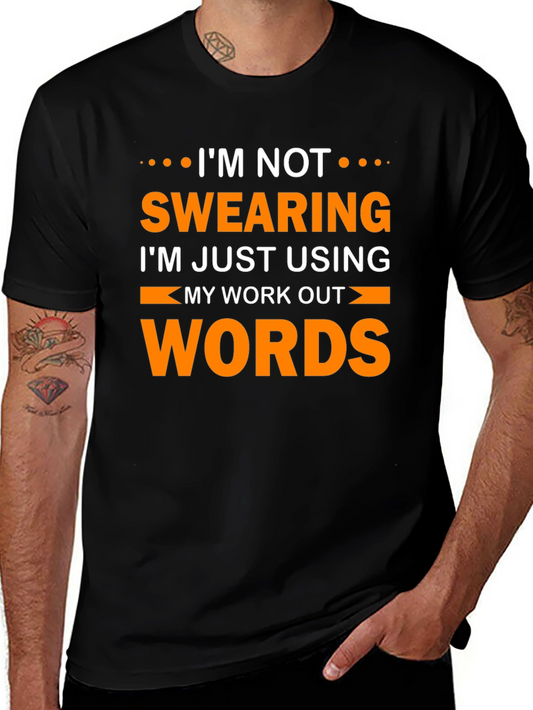 Workout Words Graphic Tee - Funny Swearing T-Shirt