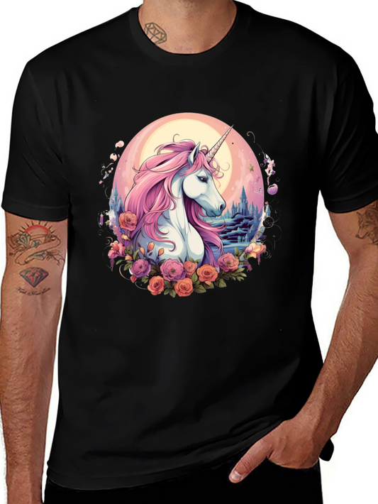 Unicorn Floral Graphic T-Shirt