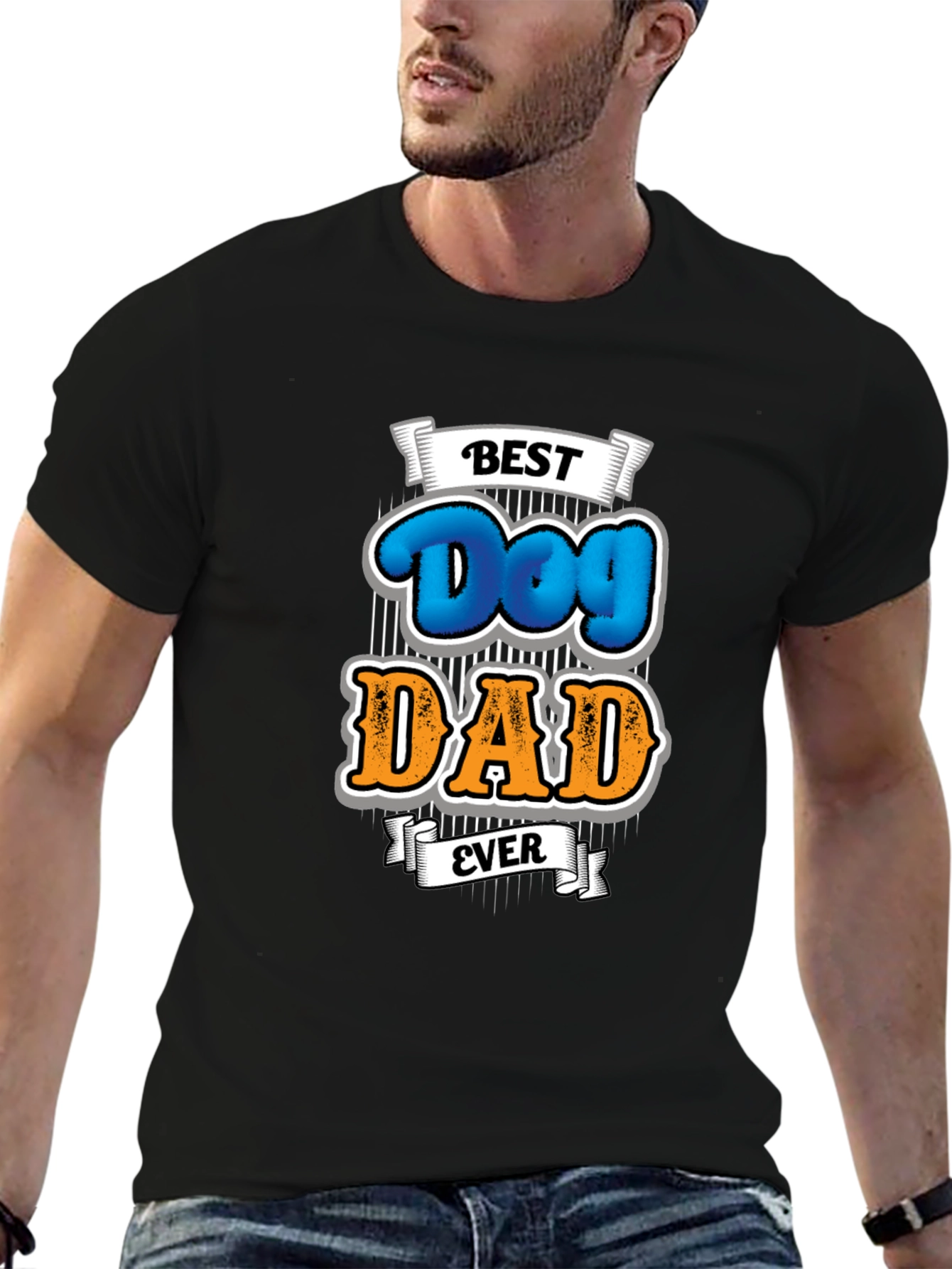 Best Dog Dad Ever T-Shirt Fathers Day Gift