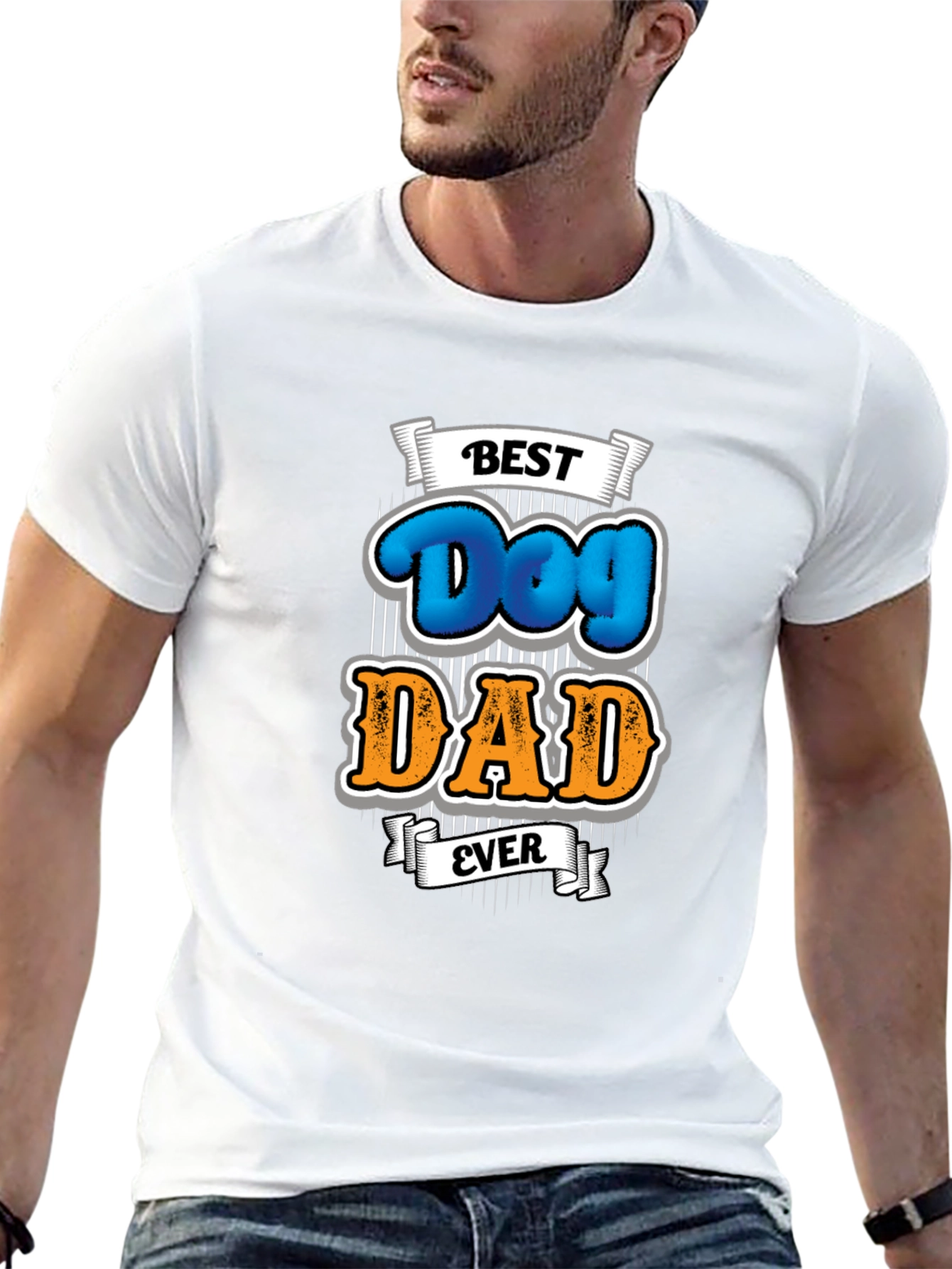 Best Dog Dad Ever T-Shirt Fathers Day Gift