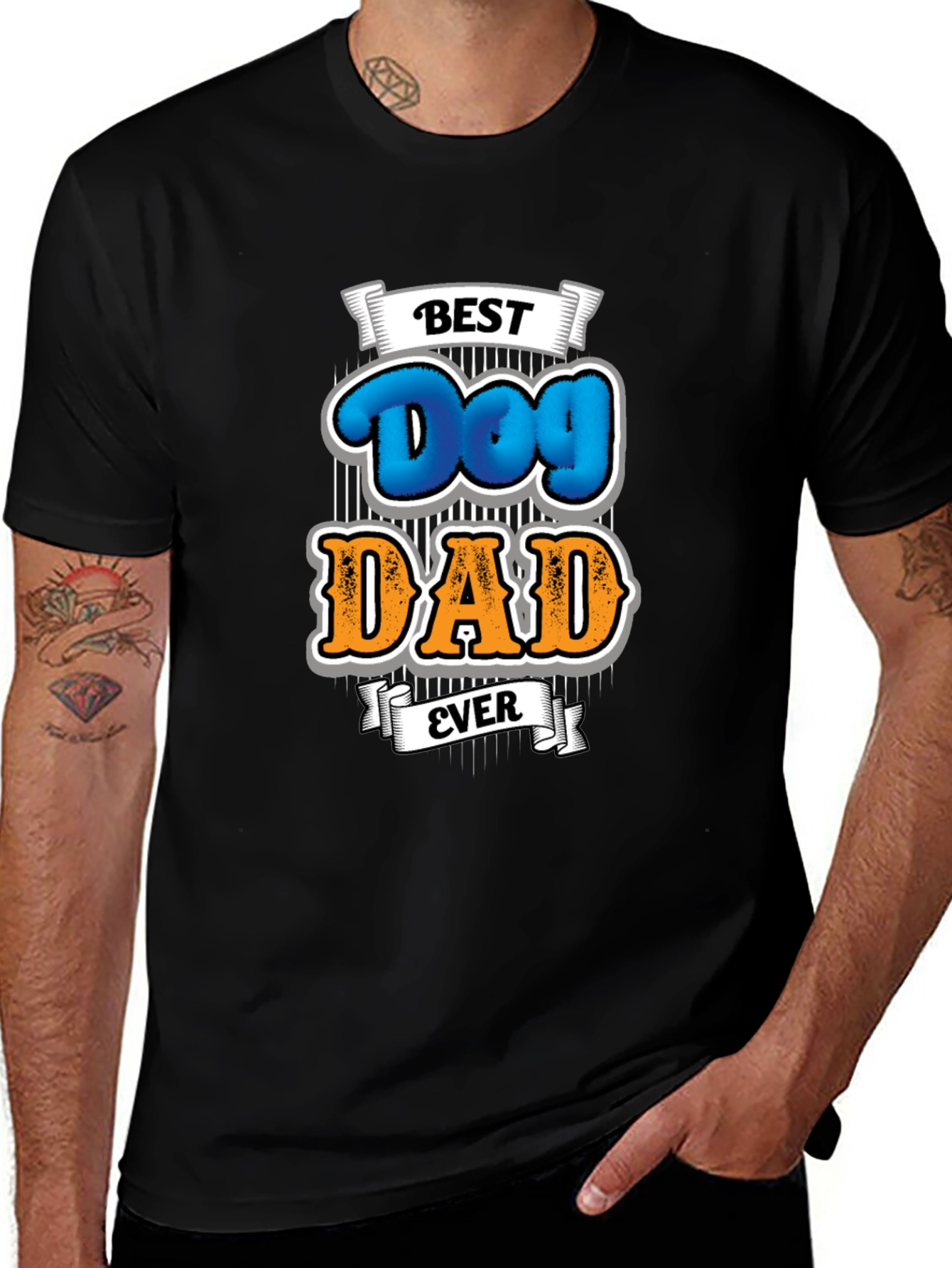 Best Dog Dad Ever T-Shirt Fathers Day Gift