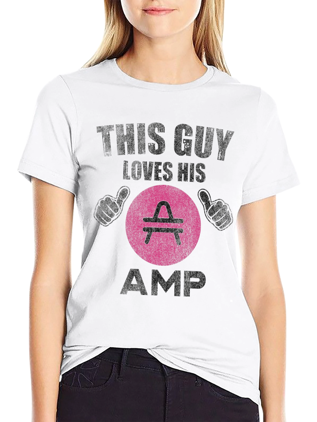 This Guy Loves His AMP T-Shirt - Crypto Gift