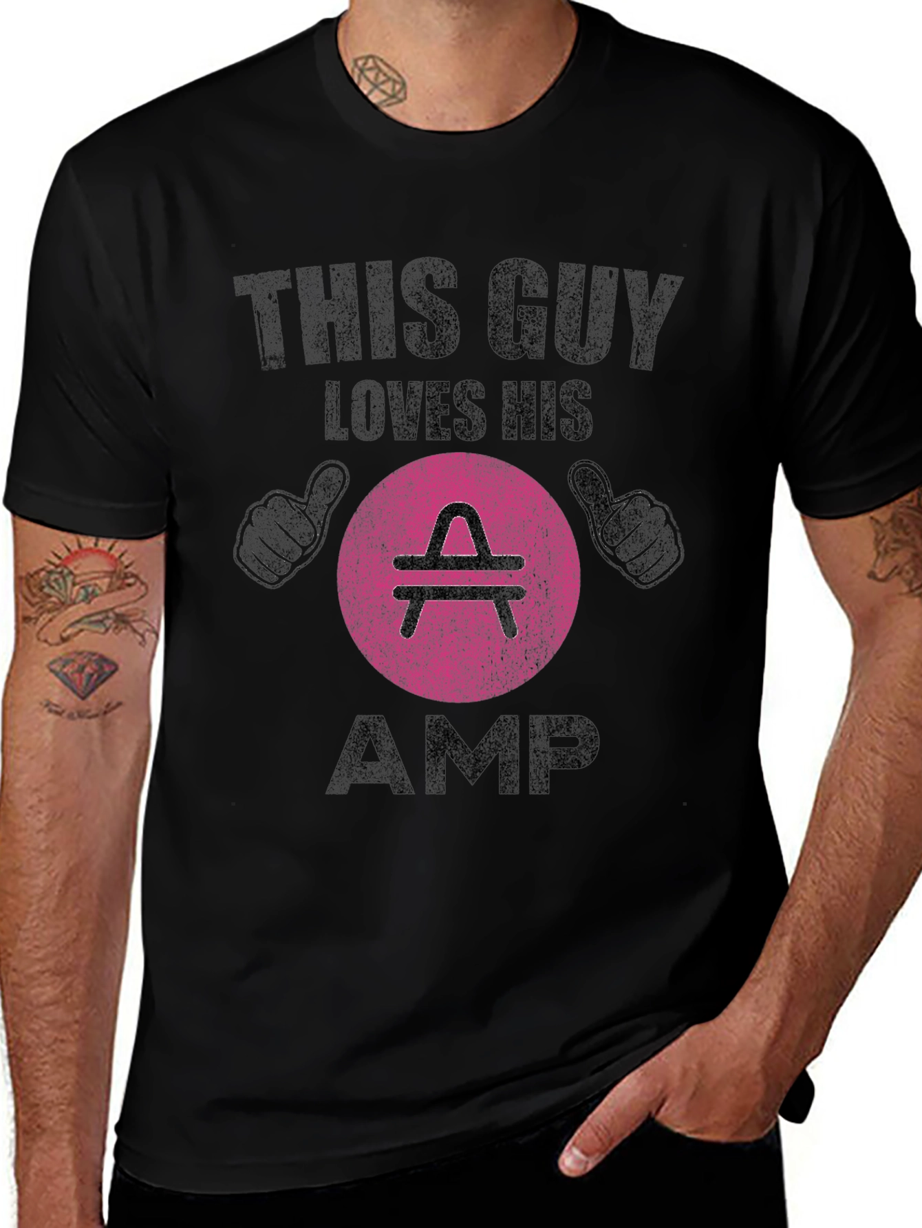 This Guy Loves His AMP T-Shirt - Crypto Gift