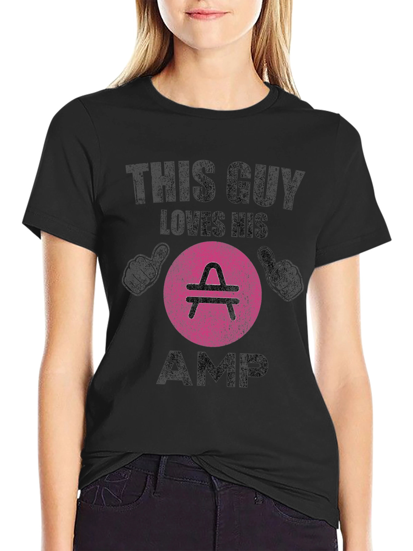 This Guy Loves His AMP T-Shirt - Crypto Gift