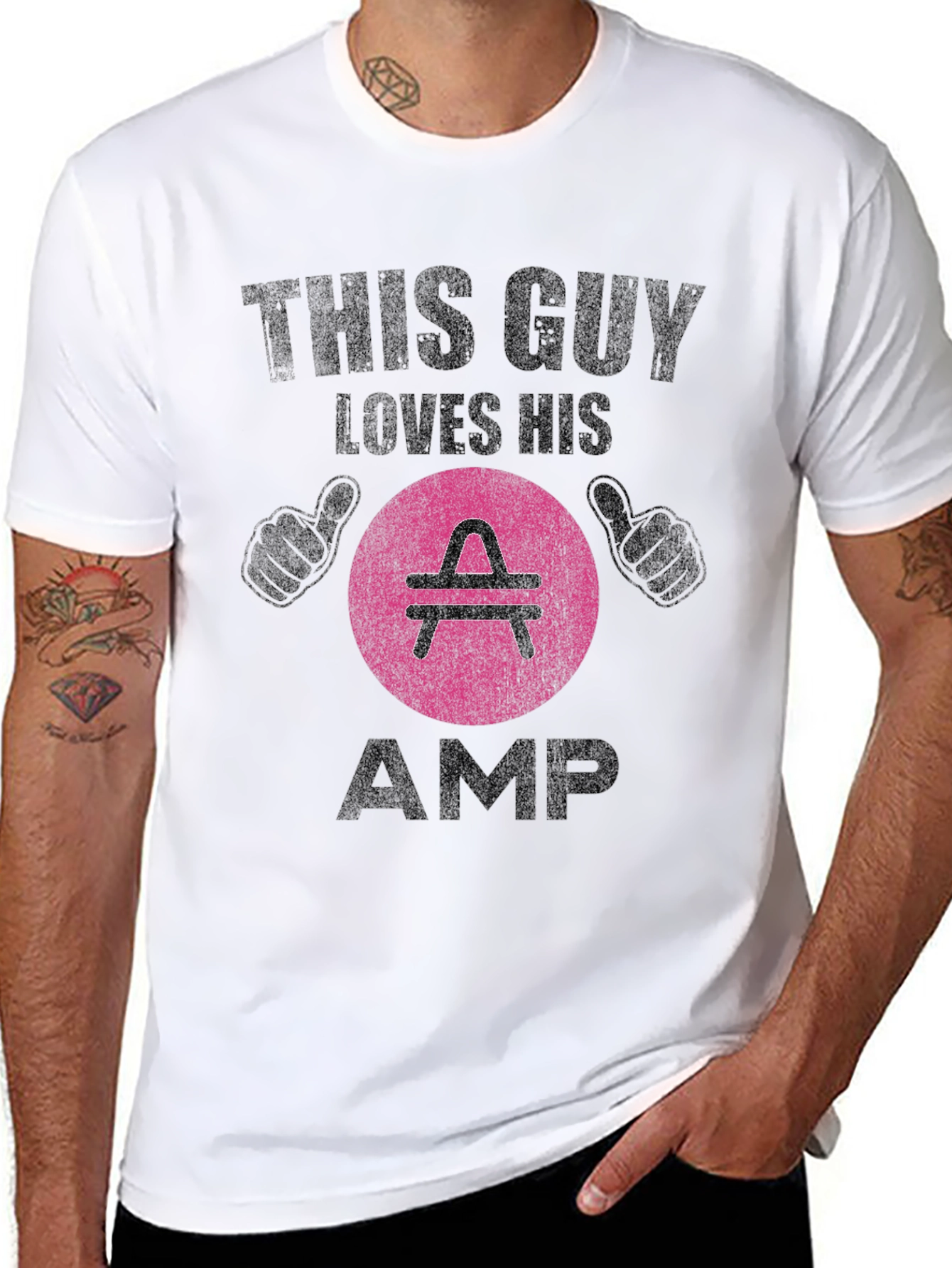 This Guy Loves His AMP T-Shirt - Crypto Gift