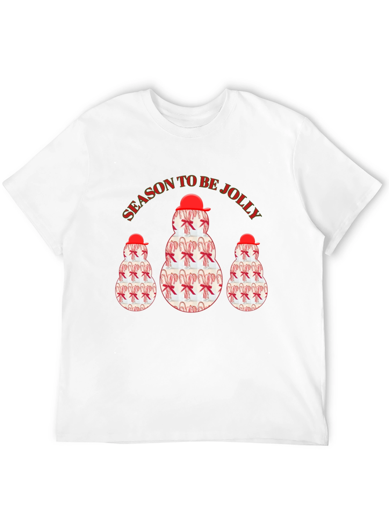 Season To Be Jolly Candy Cane Snowman T-Shirt