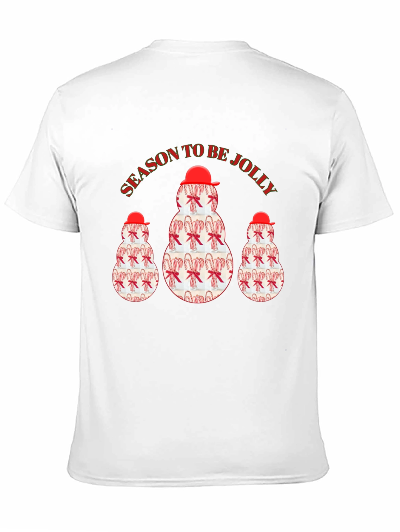 Season To Be Jolly Candy Cane Snowman T-Shirt