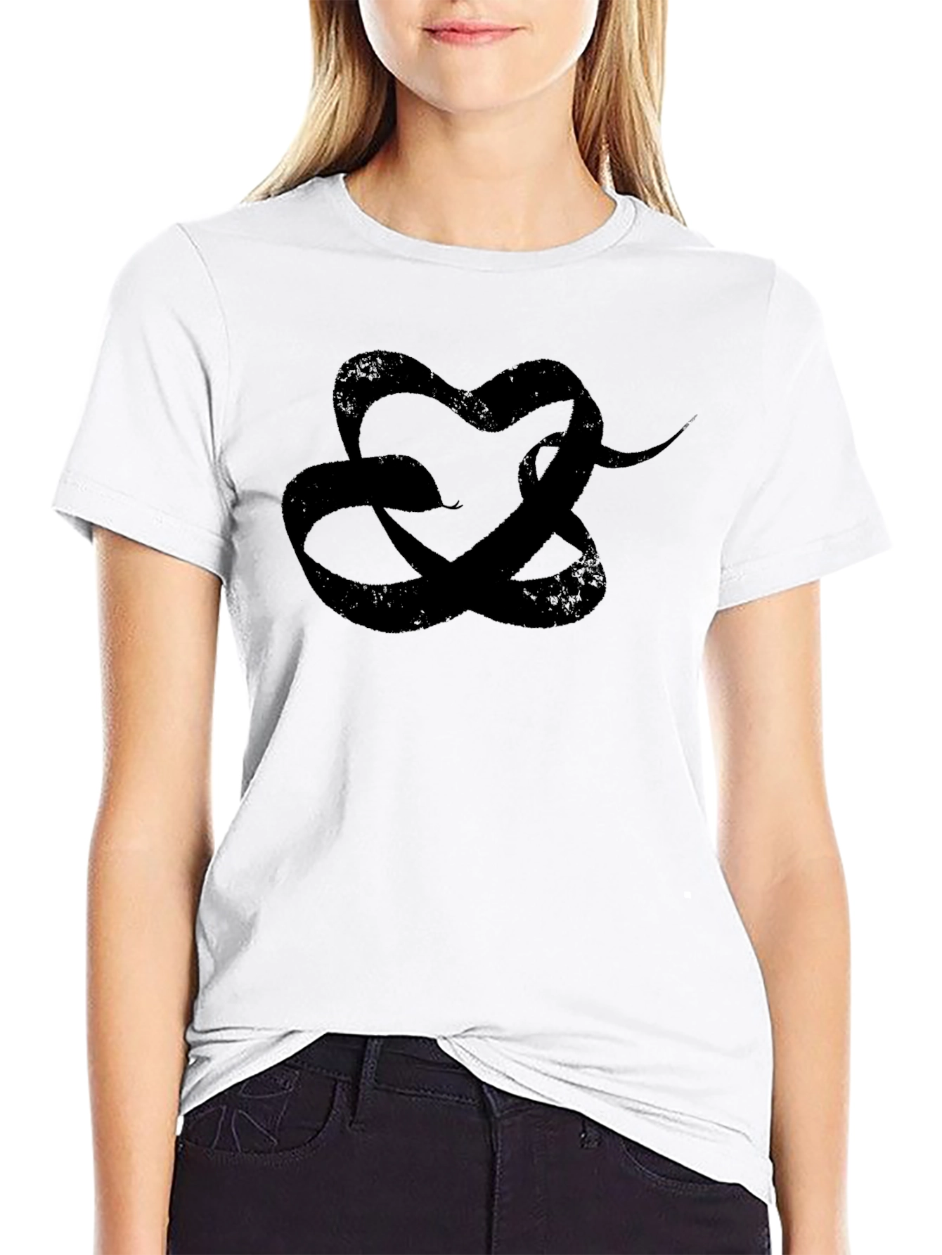 Snake Heart T-Shirt - Stylish Graphic Tee