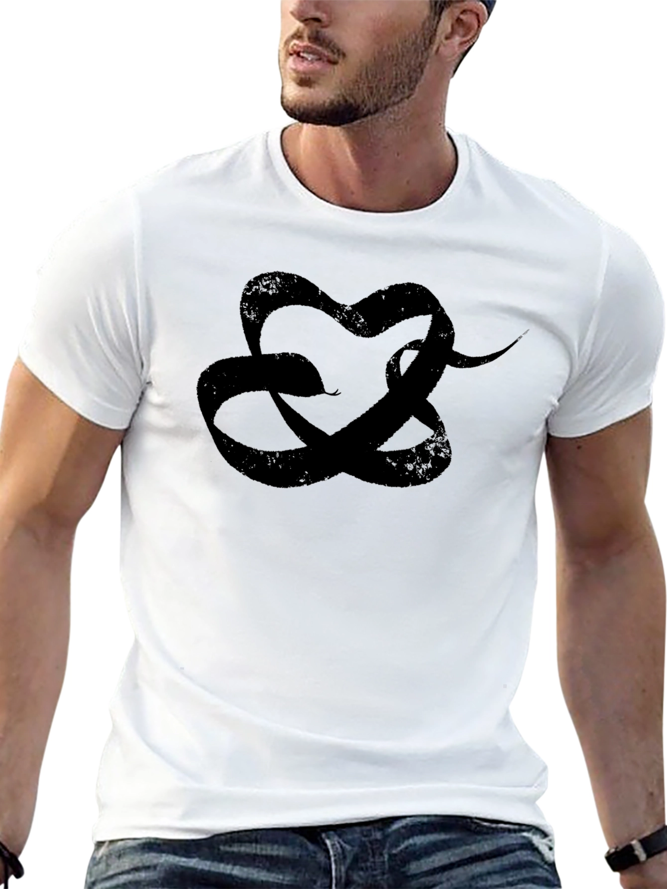Snake Heart T-Shirt - Stylish Graphic Tee