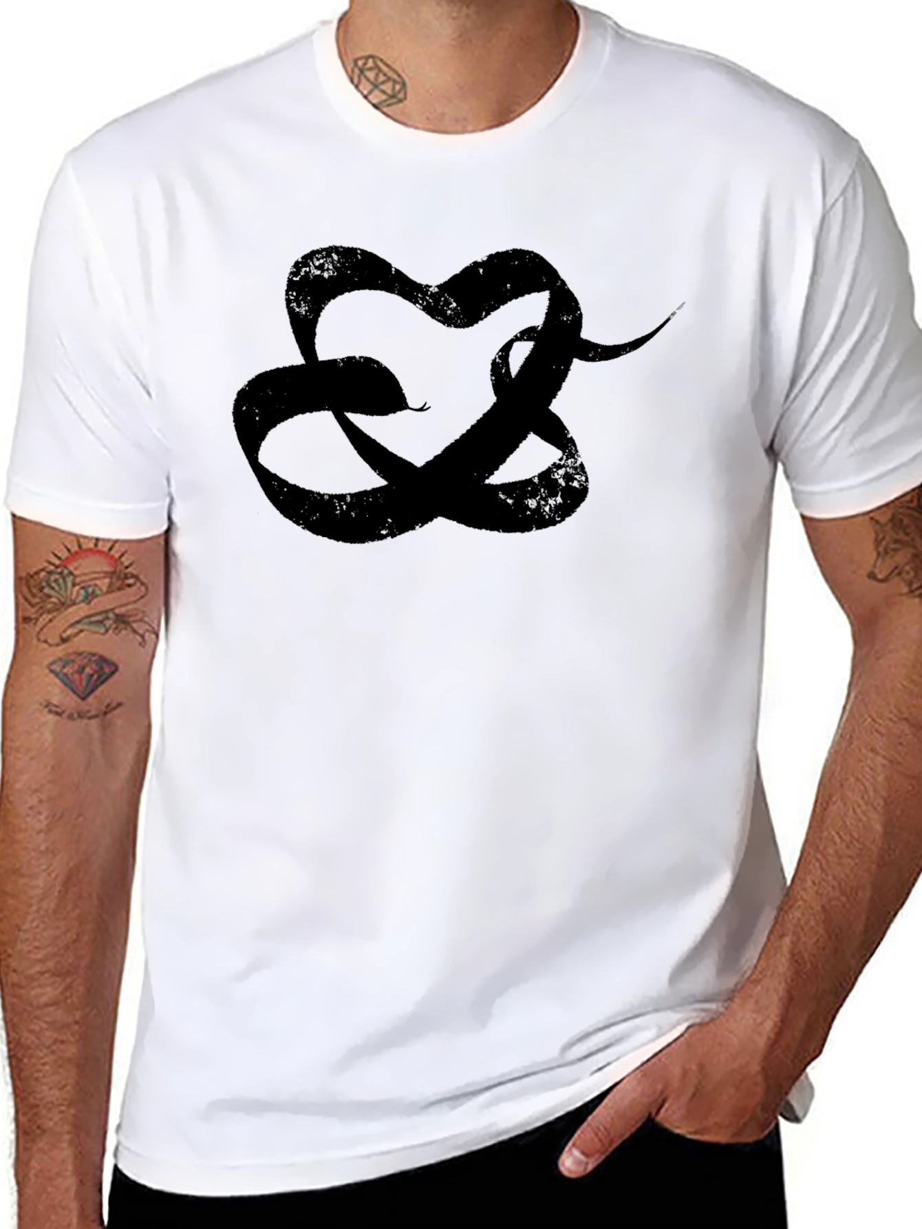 Snake Heart T-Shirt - Stylish Graphic Tee