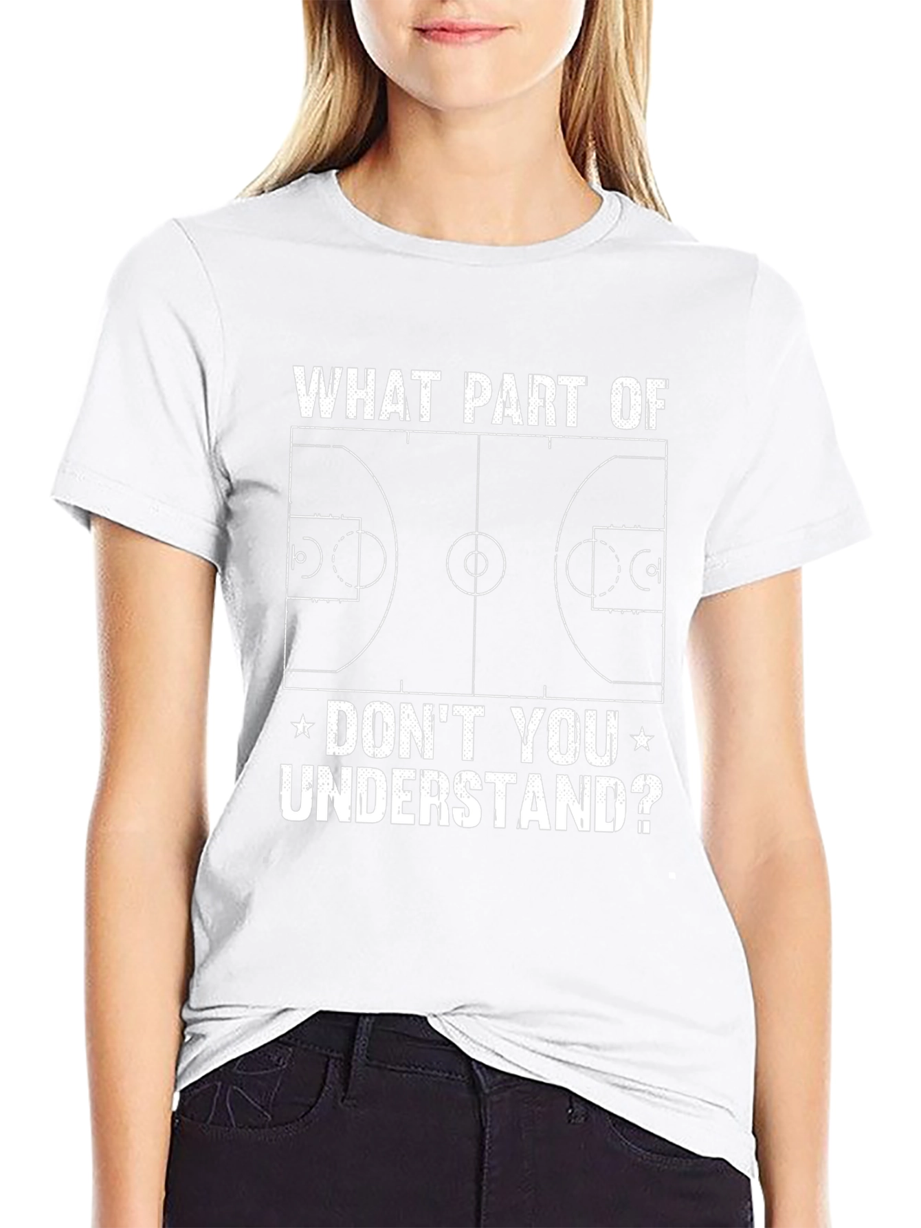 Basketball Court Graphic T-Shirt