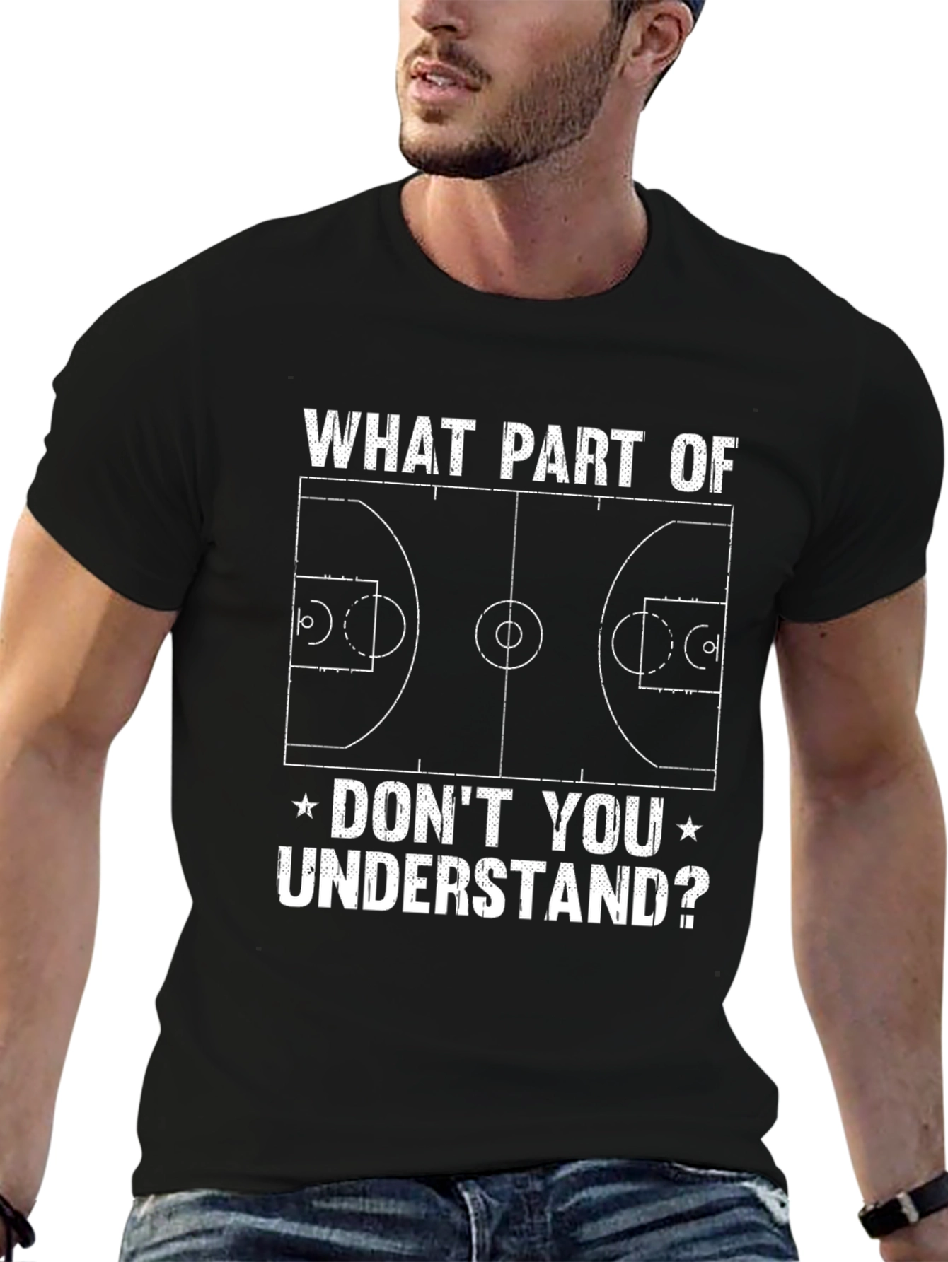 Basketball Court Graphic T-Shirt