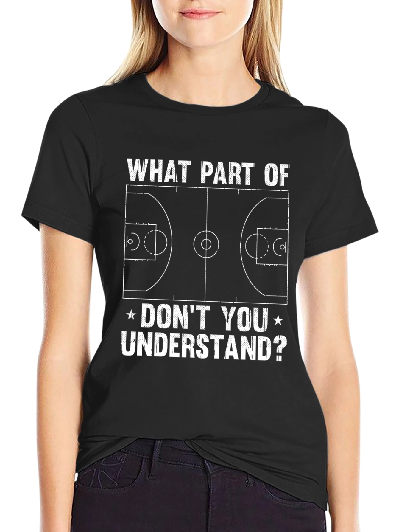 Basketball Court Graphic T-Shirt