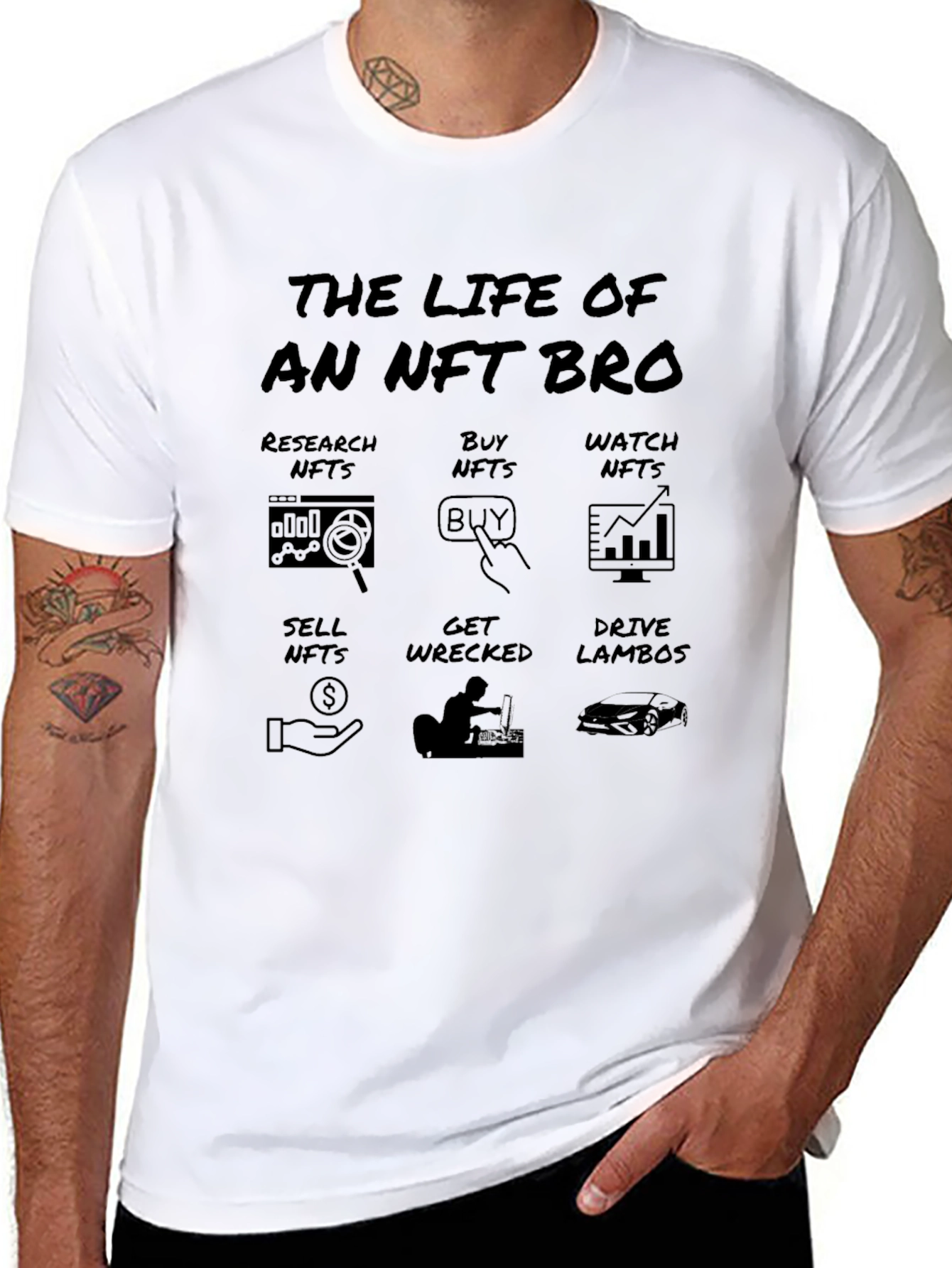 The Life of an NFT Bro Graphic T-Shirt