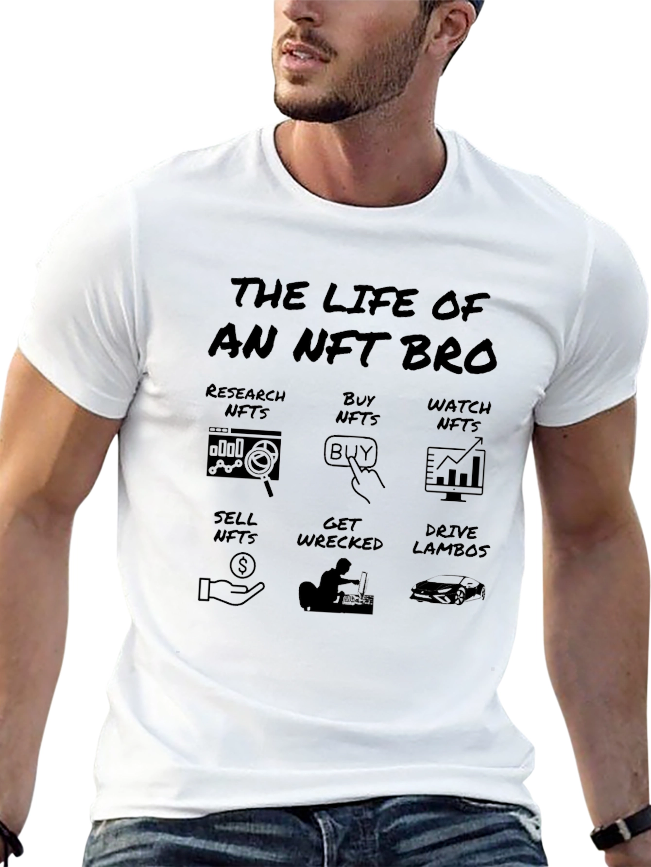 The Life of an NFT Bro Graphic T-Shirt