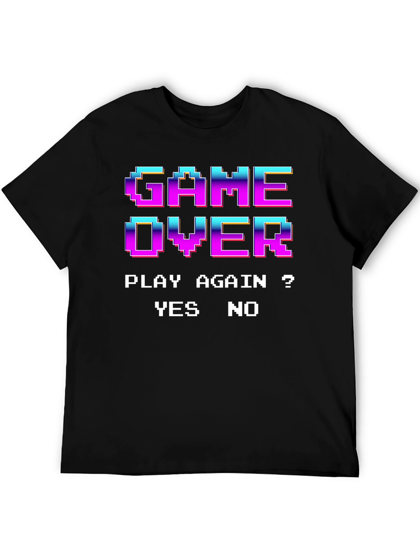 Retro Game Over Pixel Art T-Shirt - Play Again?