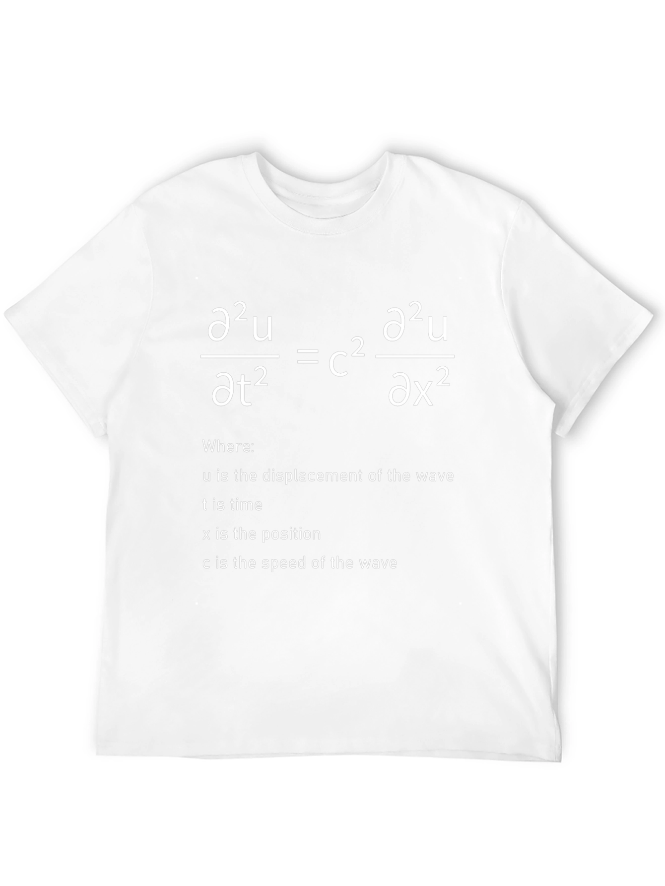 Wave Equation T-Shirt - Science & Math Geek Tee