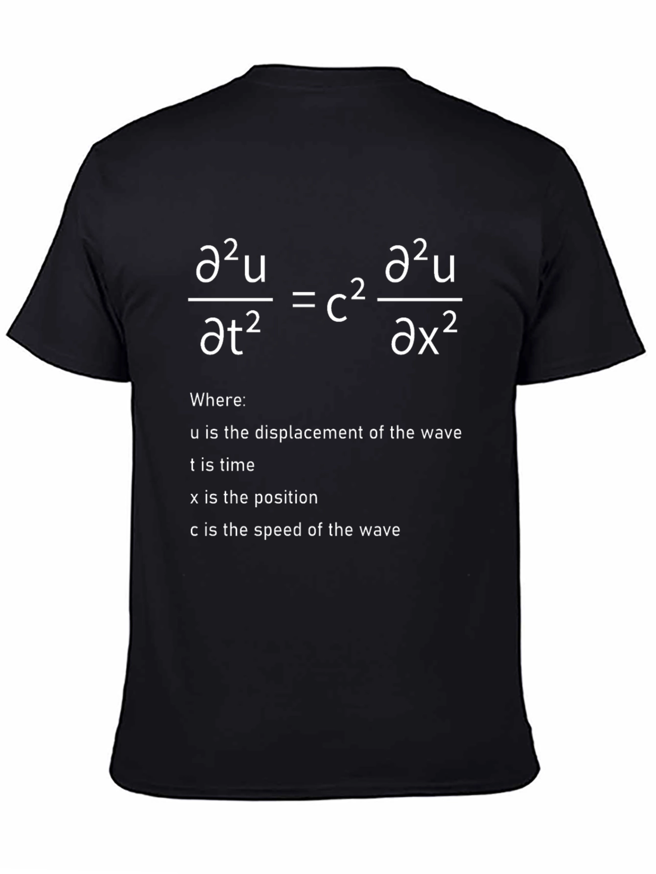 Wave Equation T-Shirt - Science & Math Geek Tee