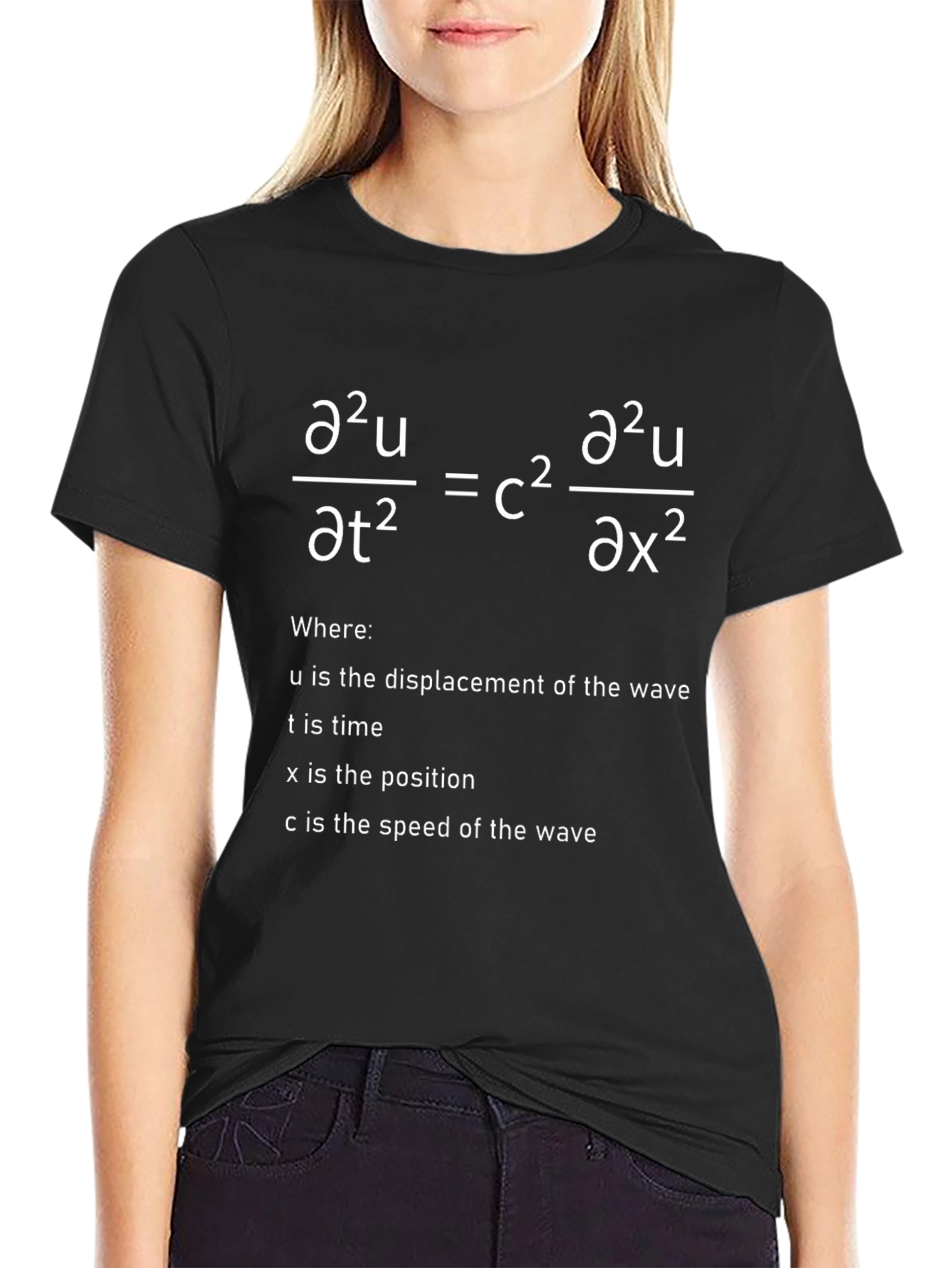 Wave Equation T-Shirt - Science & Math Geek Tee