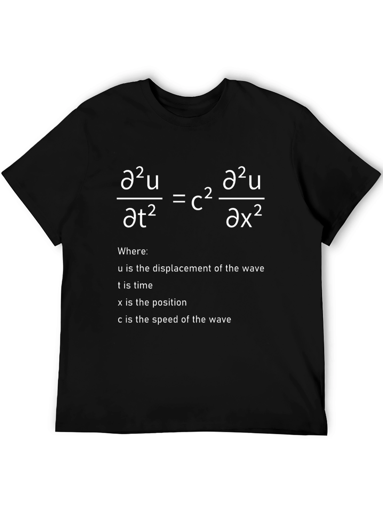 Wave Equation T-Shirt - Science & Math Geek Tee