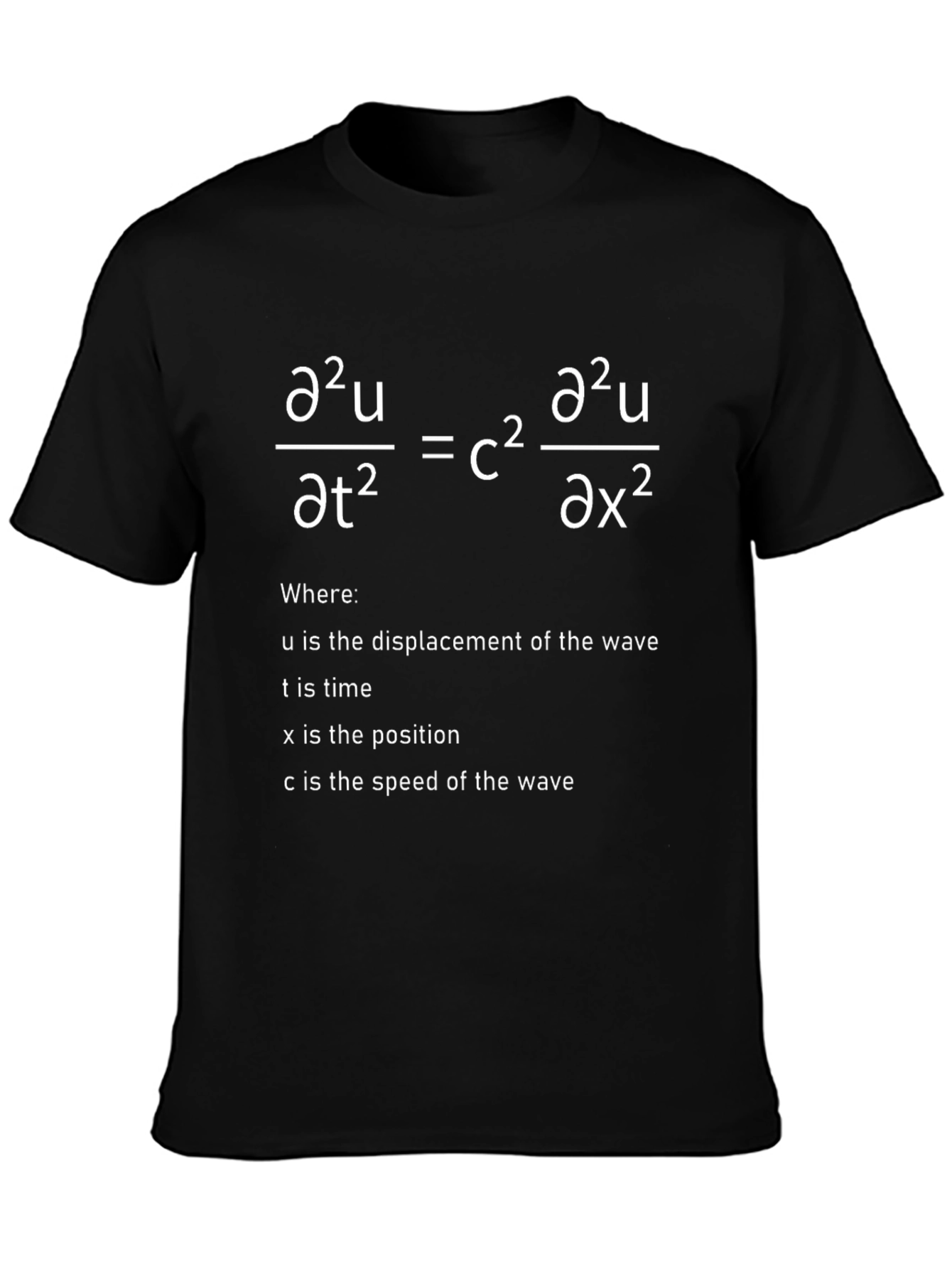 Wave Equation T-Shirt - Science & Math Geek Tee