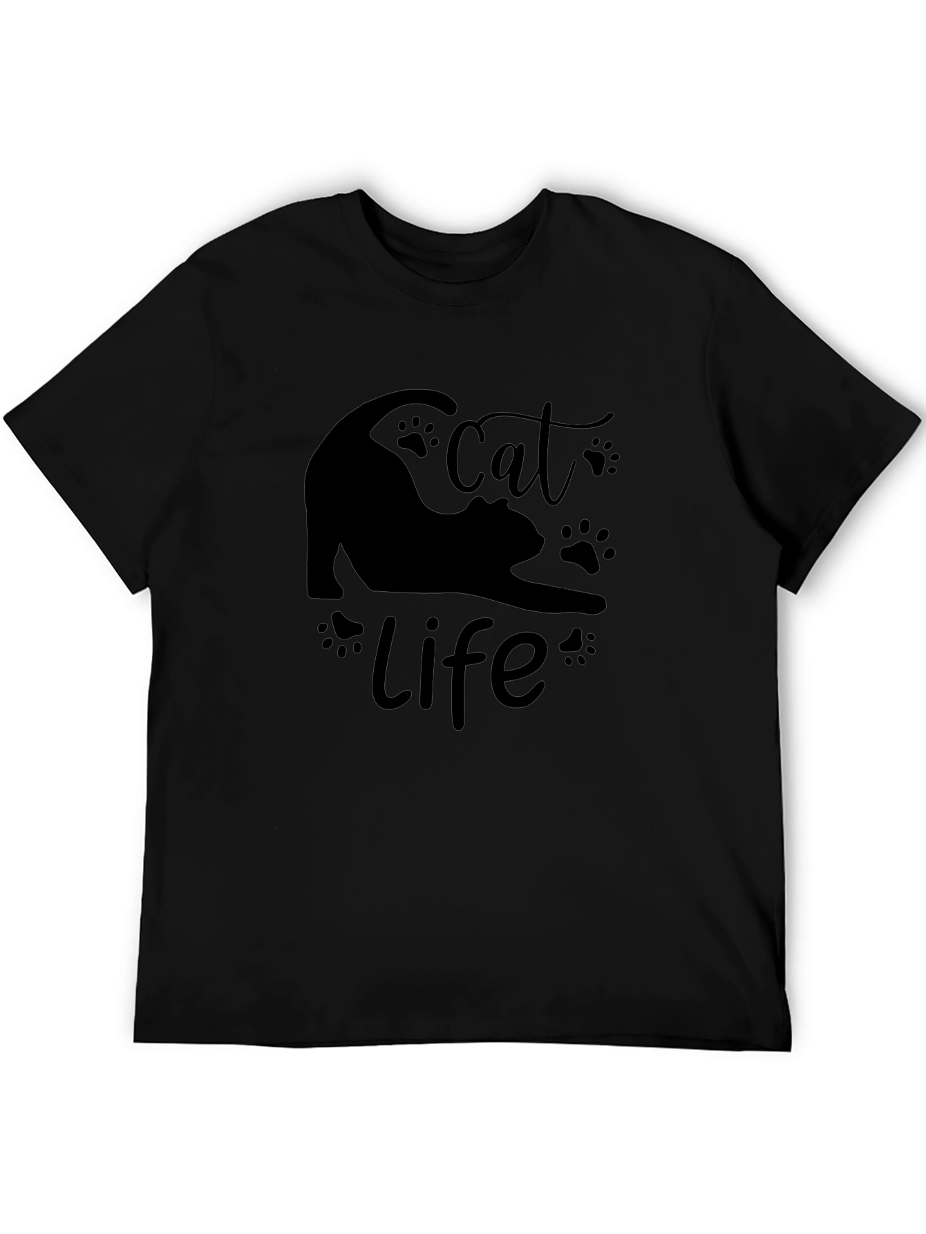 Cat Life Black T-Shirt
