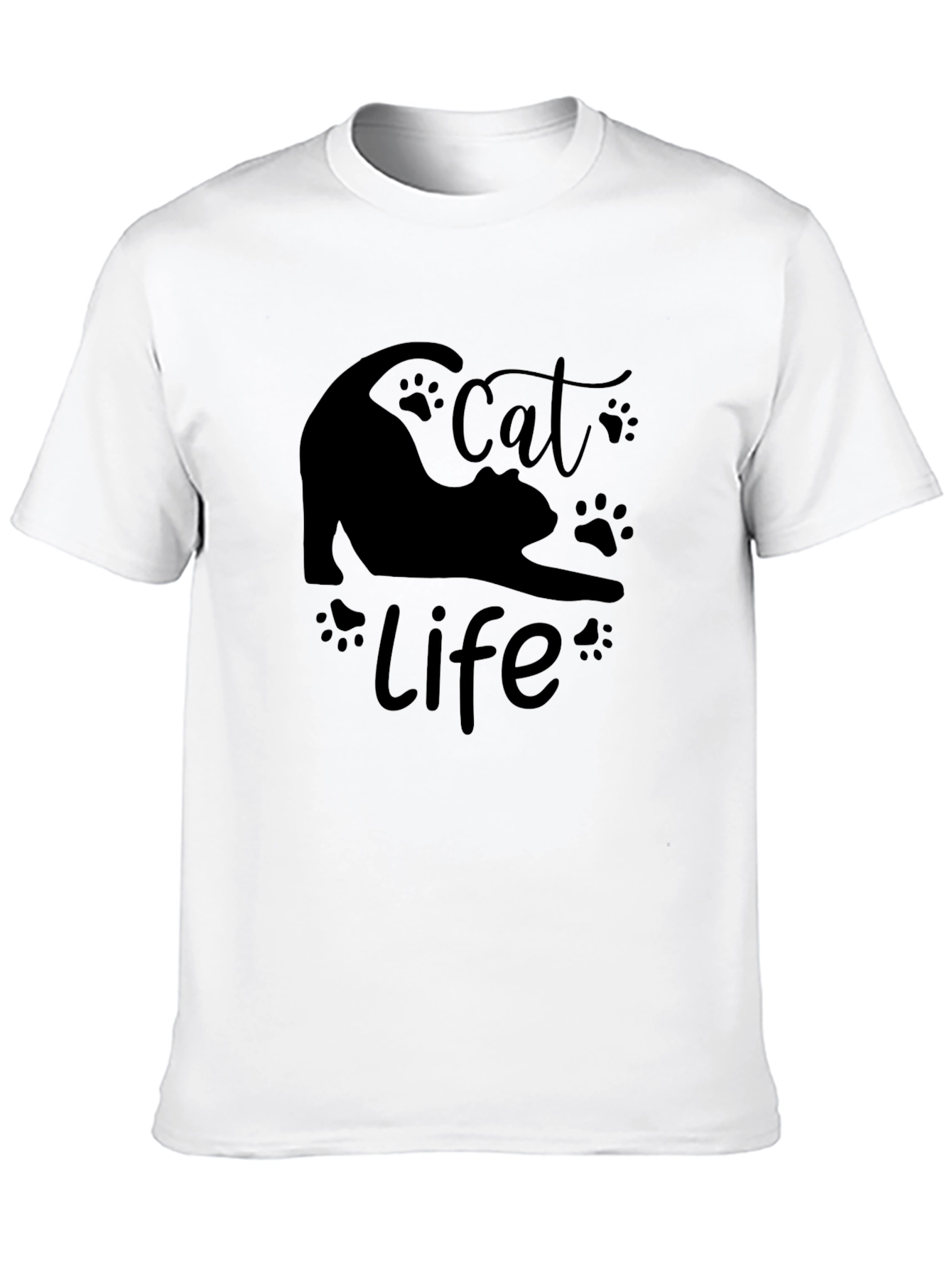 Cat Life Black T-Shirt