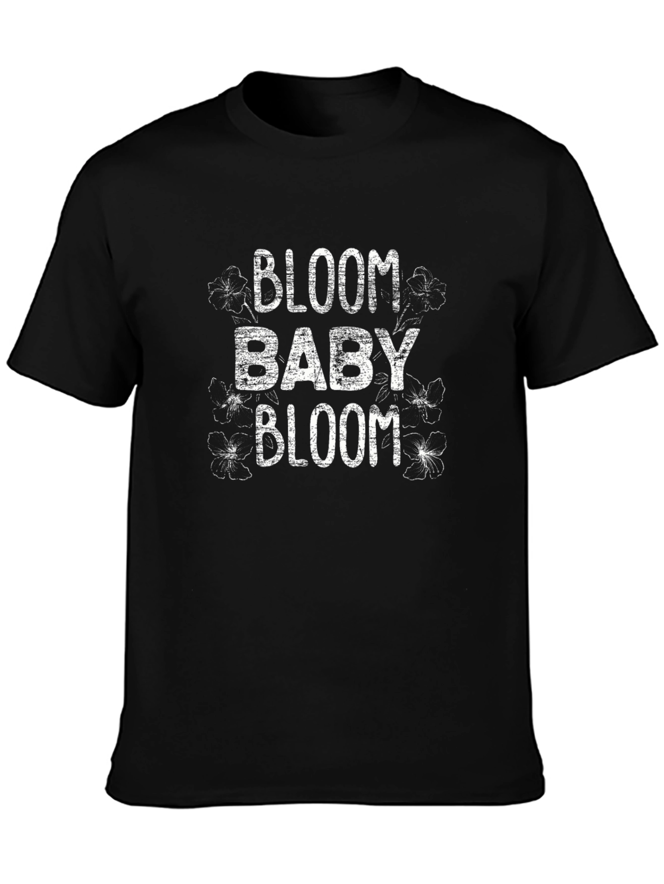Bloom Baby Bloom Graphic Tee - Black Cotton T-Shirt