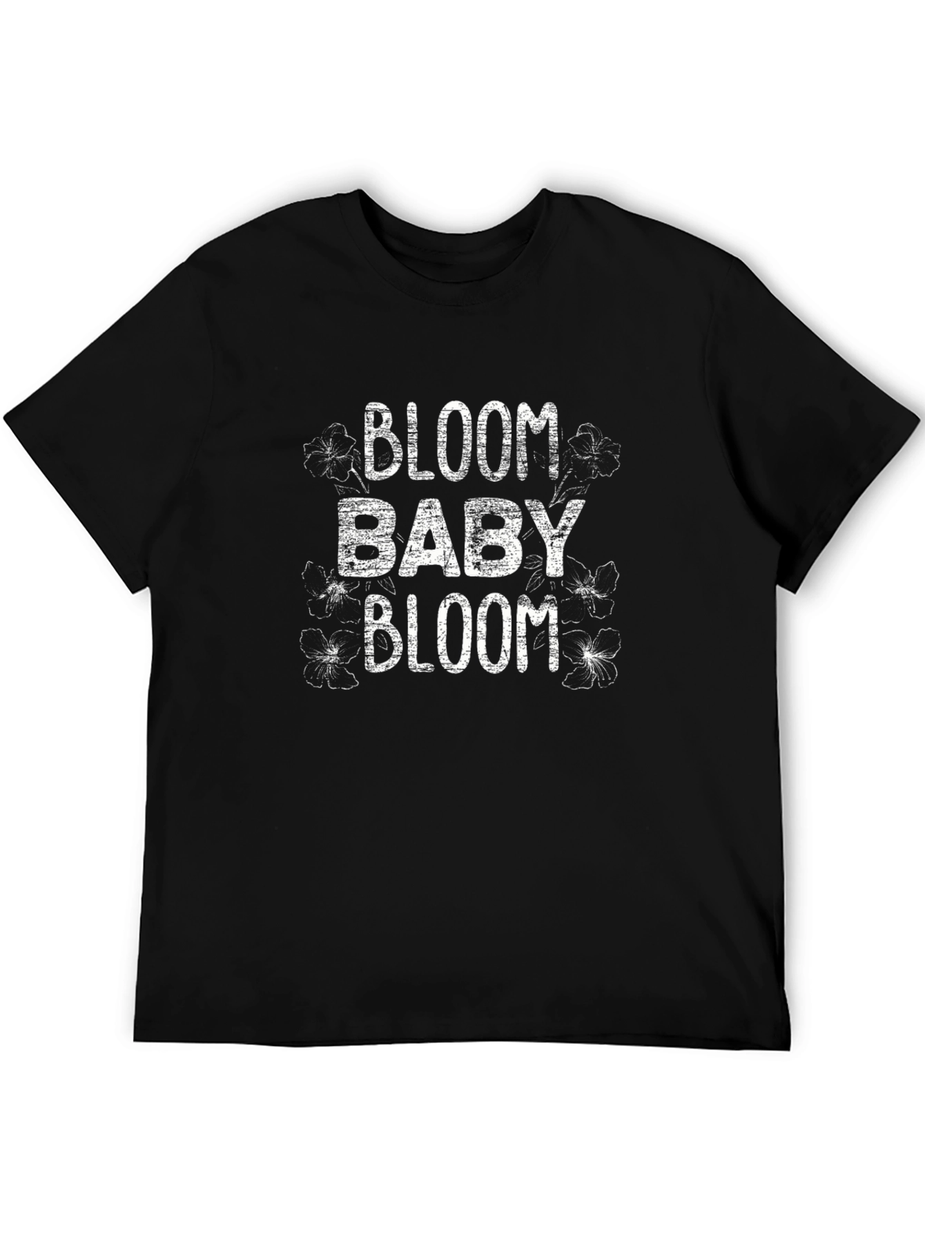 Bloom Baby Bloom Graphic Tee - Black Cotton T-Shirt