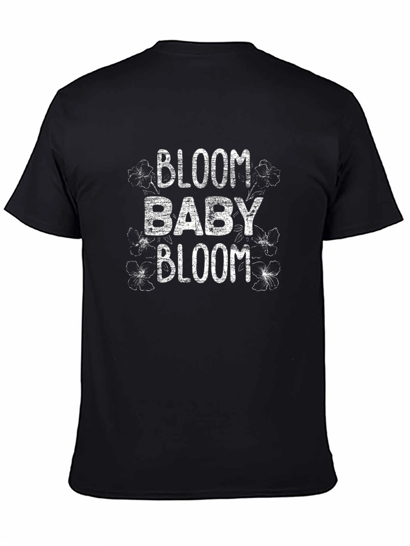 Bloom Baby Bloom Graphic Tee - Black Cotton T-Shirt