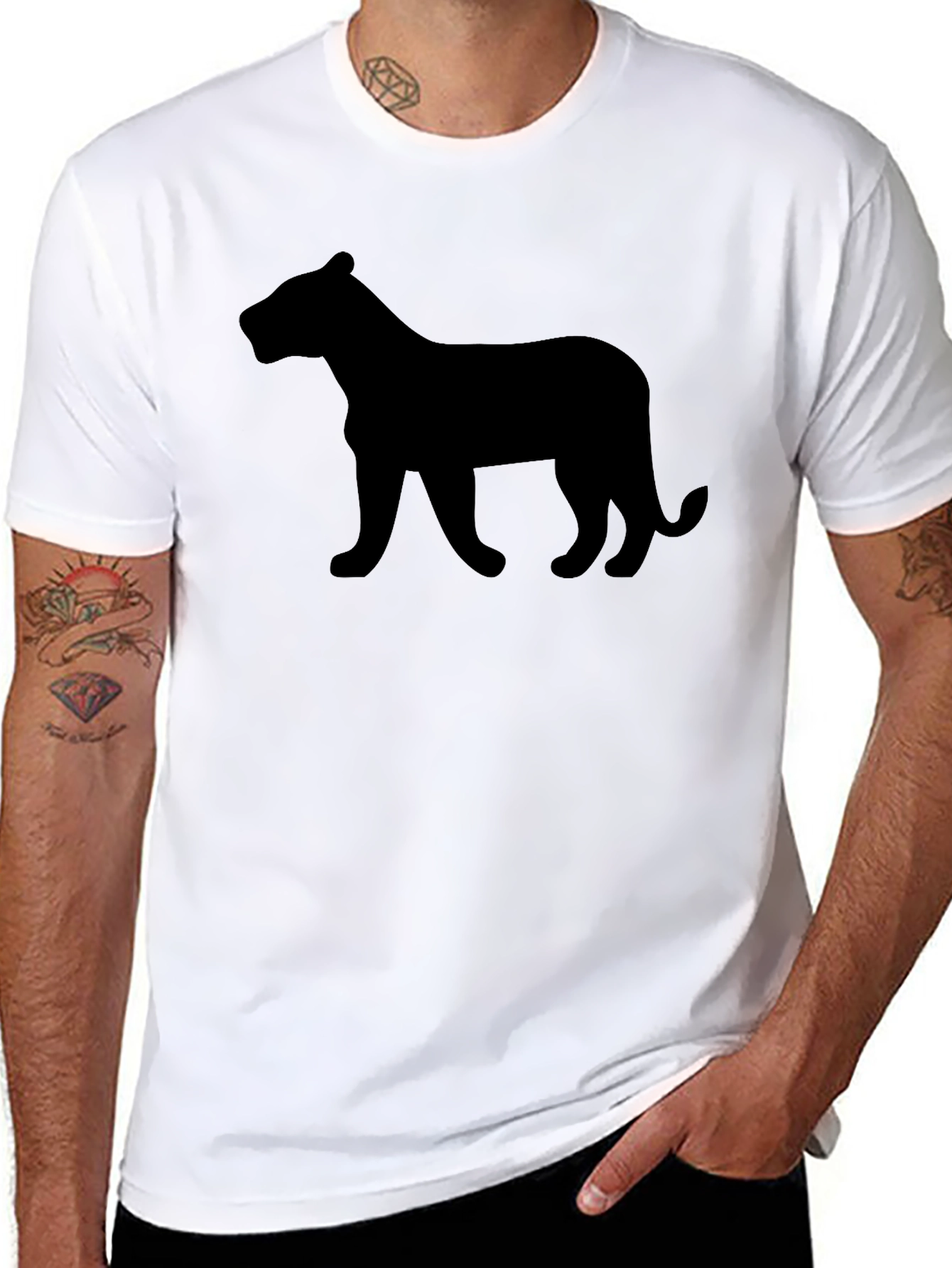 Black Panther Silhouette Tee - Stylish Mens Shirt