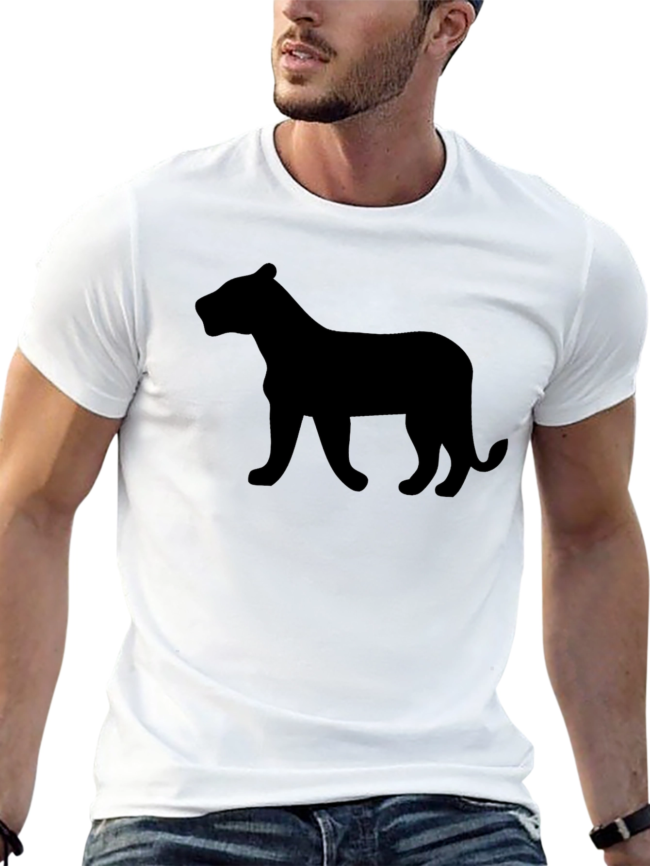 Black Panther Silhouette Tee - Stylish Mens Shirt