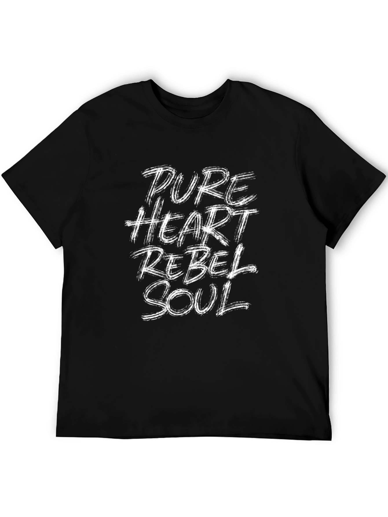 Pure Heart Rebel Soul Black Graphic Tee