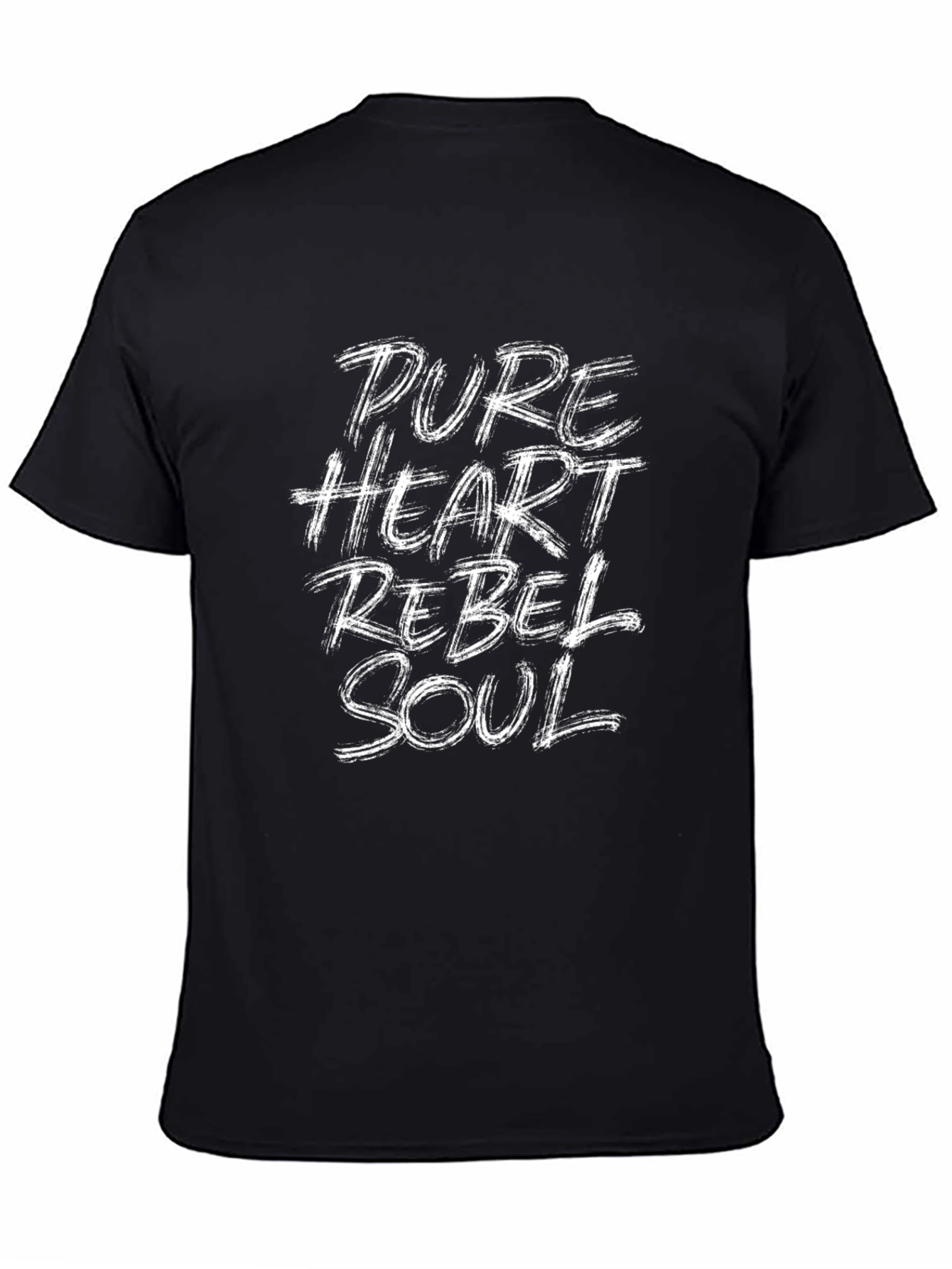 Pure Heart Rebel Soul Black Graphic Tee