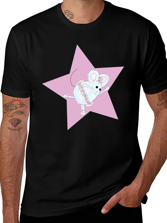 Ballerina Mouse T-Shirt - Pink Star Design