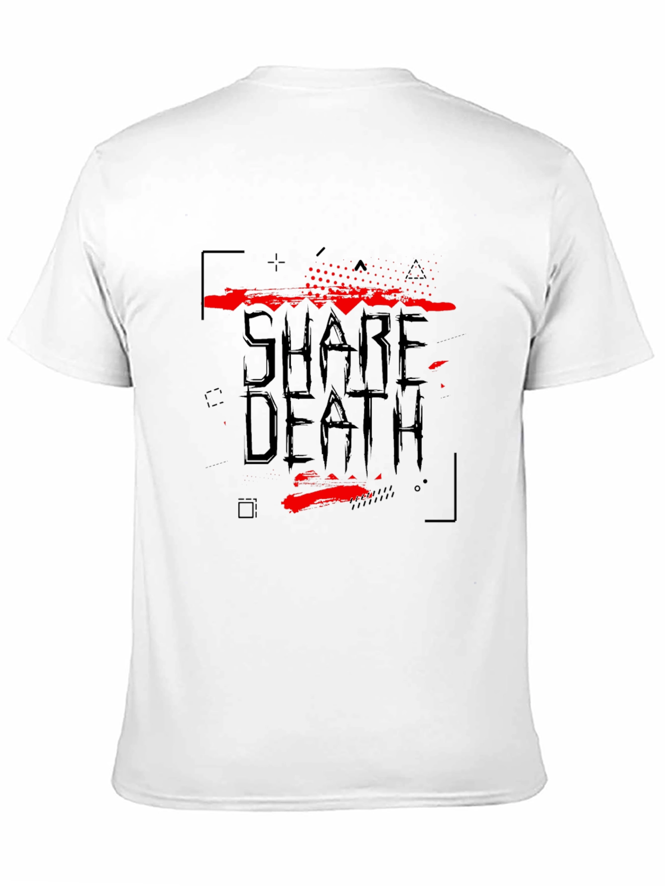 Share Death Graphic Print Black T-Shirt