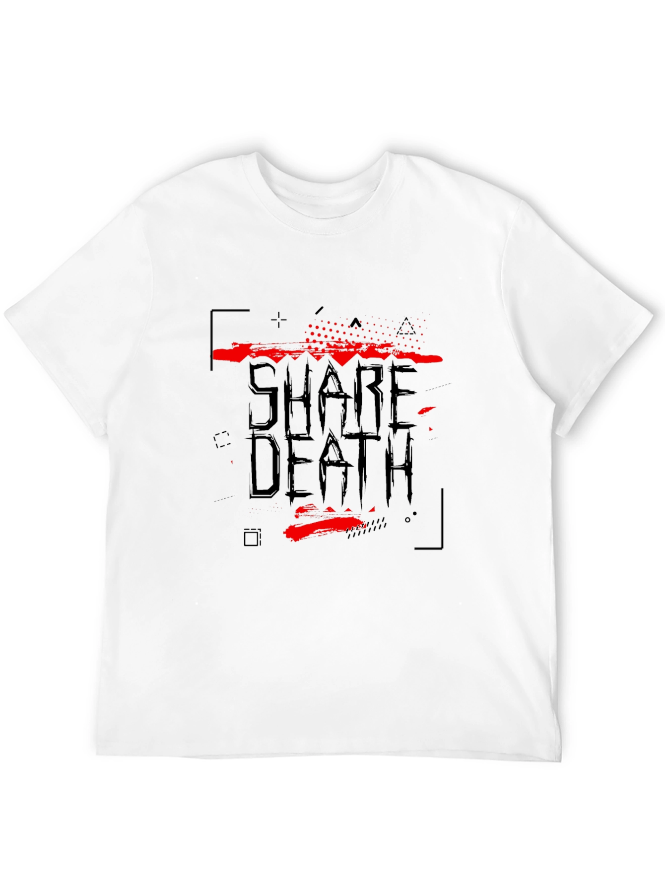 Share Death Graphic Print Black T-Shirt