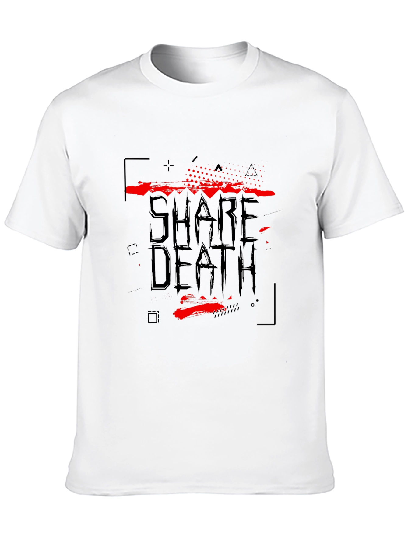 Share Death Graphic Print Black T-Shirt