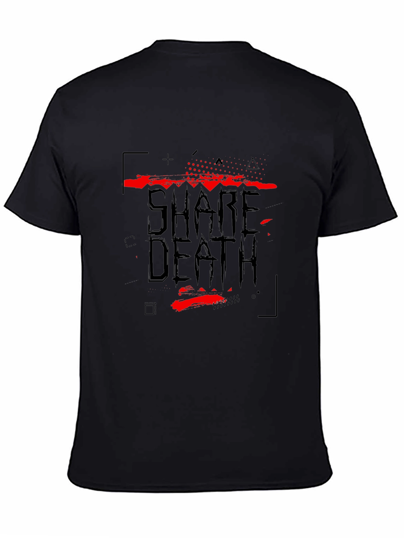 Share Death Graphic Print Black T-Shirt