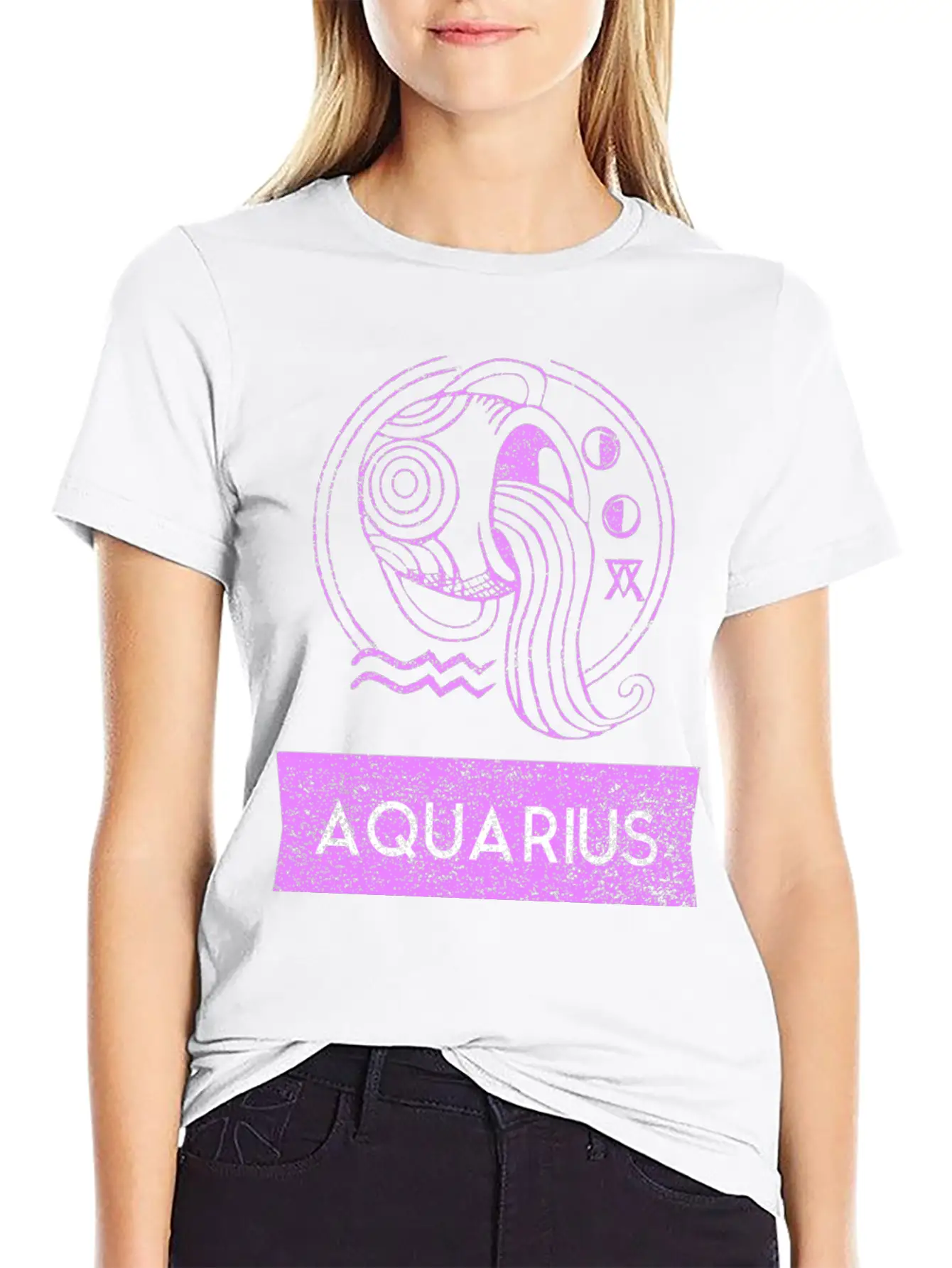 Zodiac Sign Astrology Horoscope Shirt Aquarius Lightweight Cotton T-Shirt – Daily Comfort Graphic Shirt