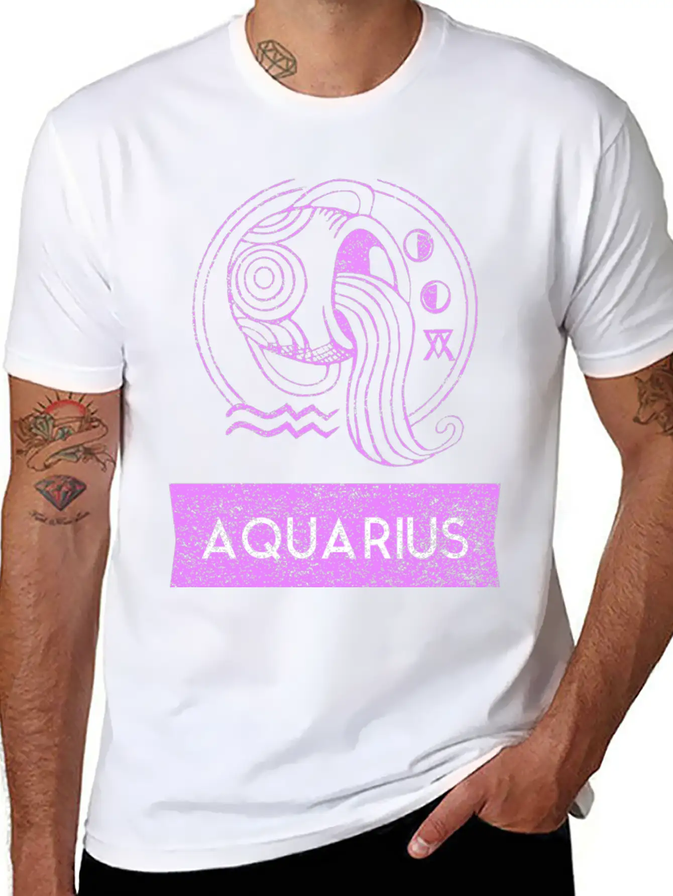 Zodiac Sign Astrology Horoscope Shirt Aquarius Lightweight Cotton T-Shirt – Daily Comfort Graphic Shirt