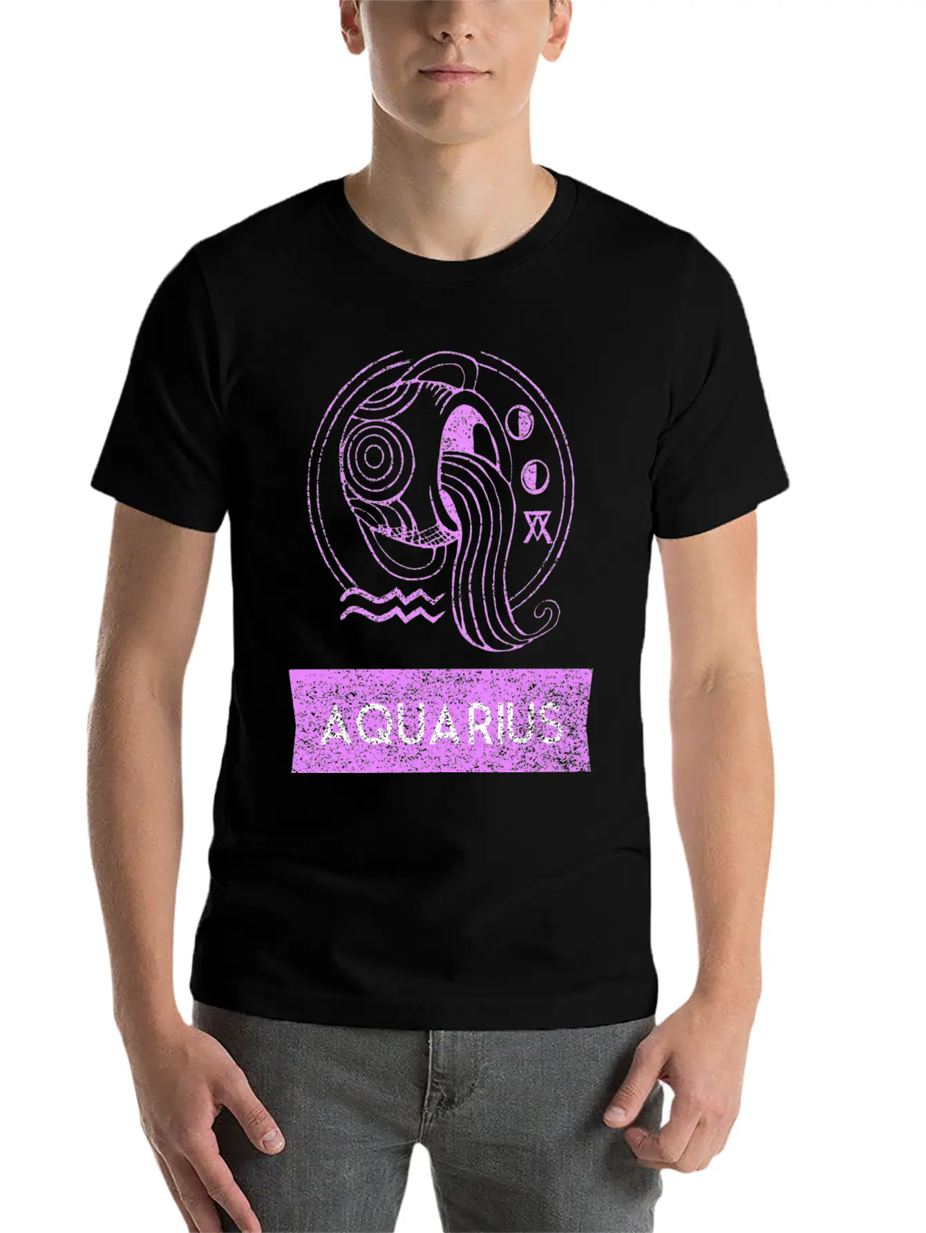 Zodiac Sign Astrology Horoscope Shirt Aquarius Lightweight Cotton T-Shirt – Daily Comfort Graphic Shirt