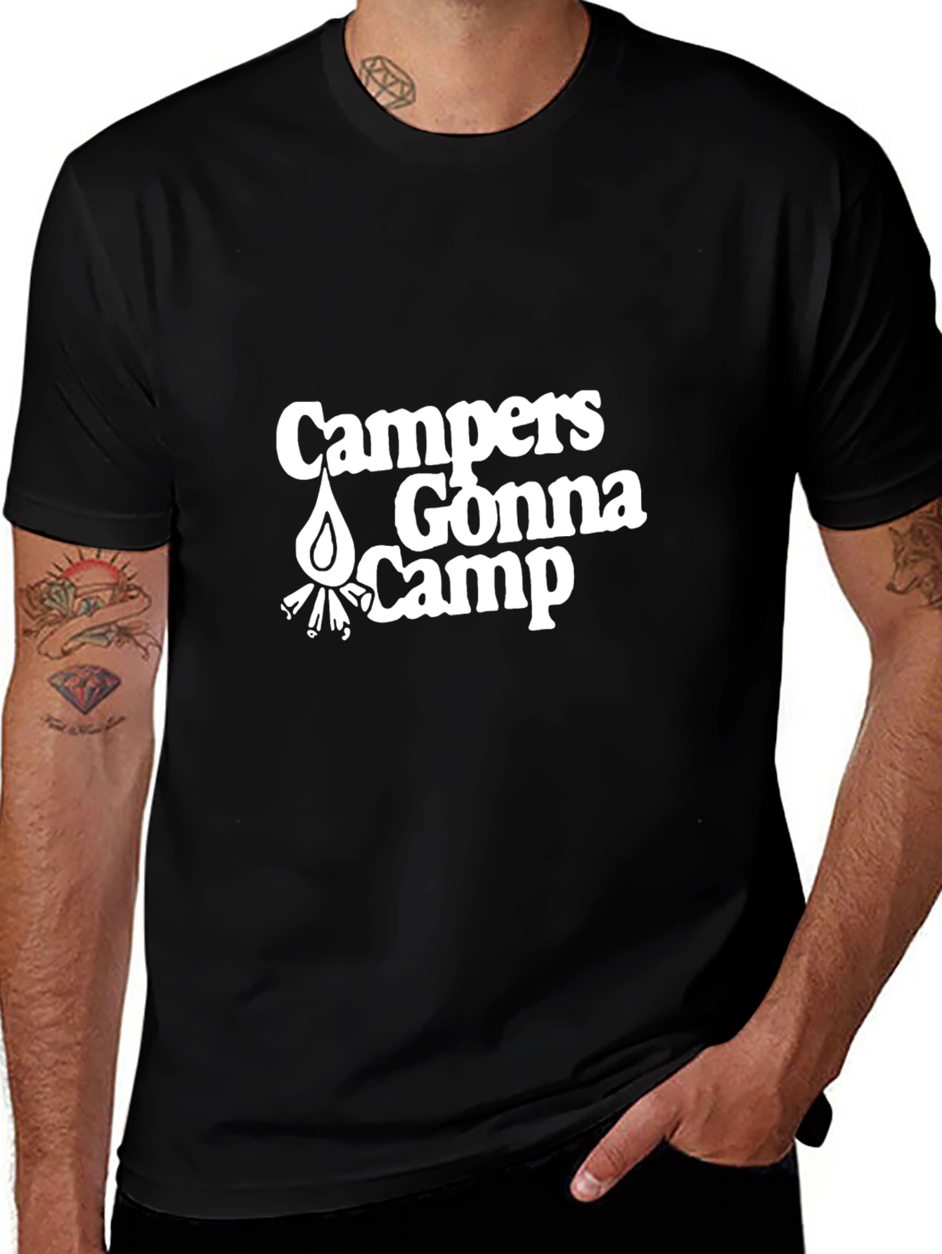 Campers Gonna Camp Black T-Shirt