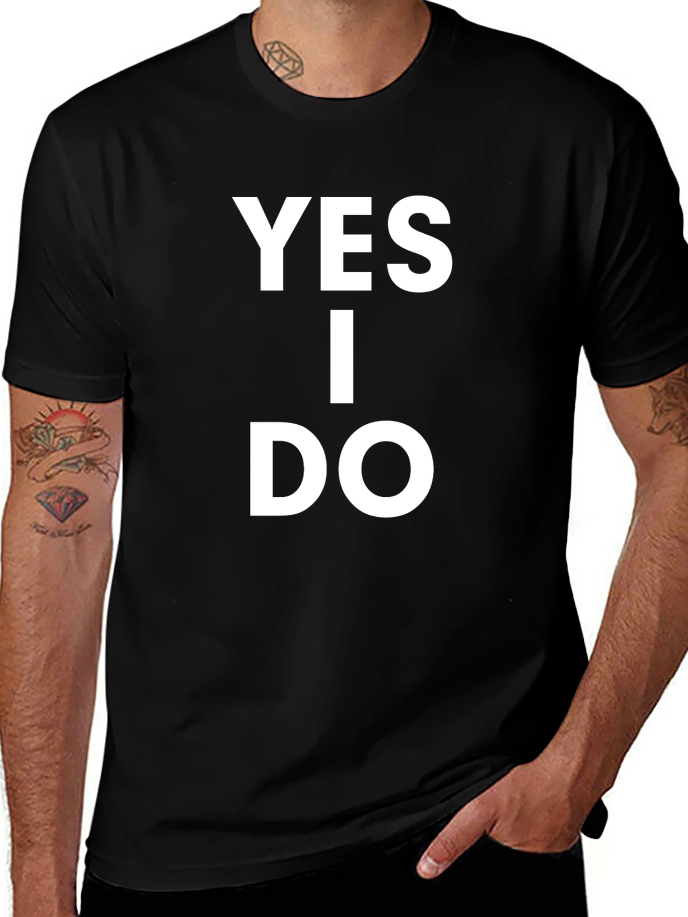 Yes I Do T-Shirt - Classic Black Cotton Tee