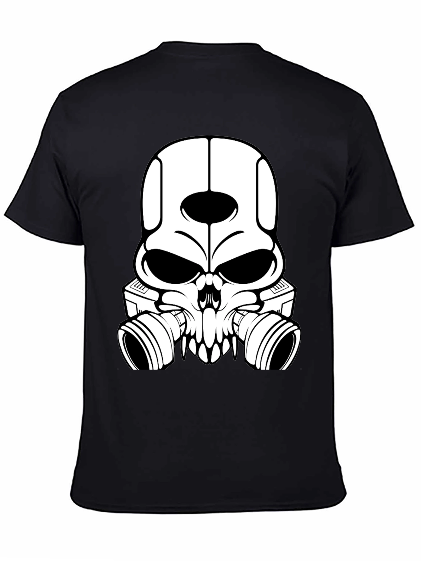 Skull Gas Mask Graphic T-Shirt - Mens Black Tee